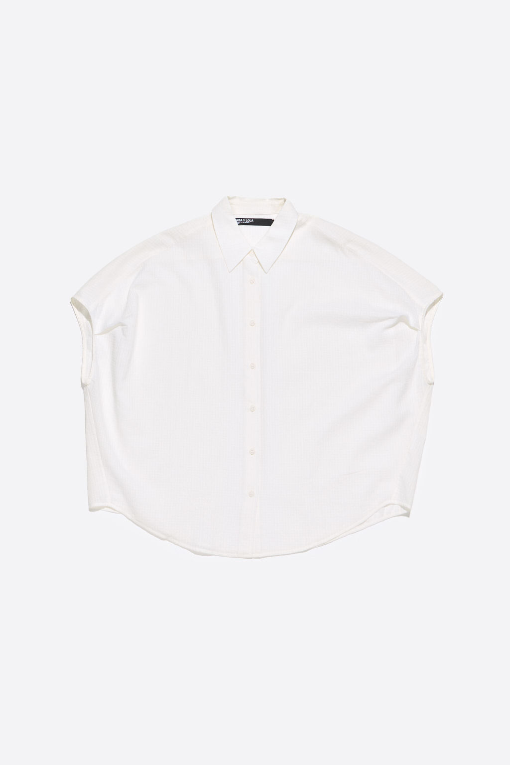 Ivory textured cape shirt