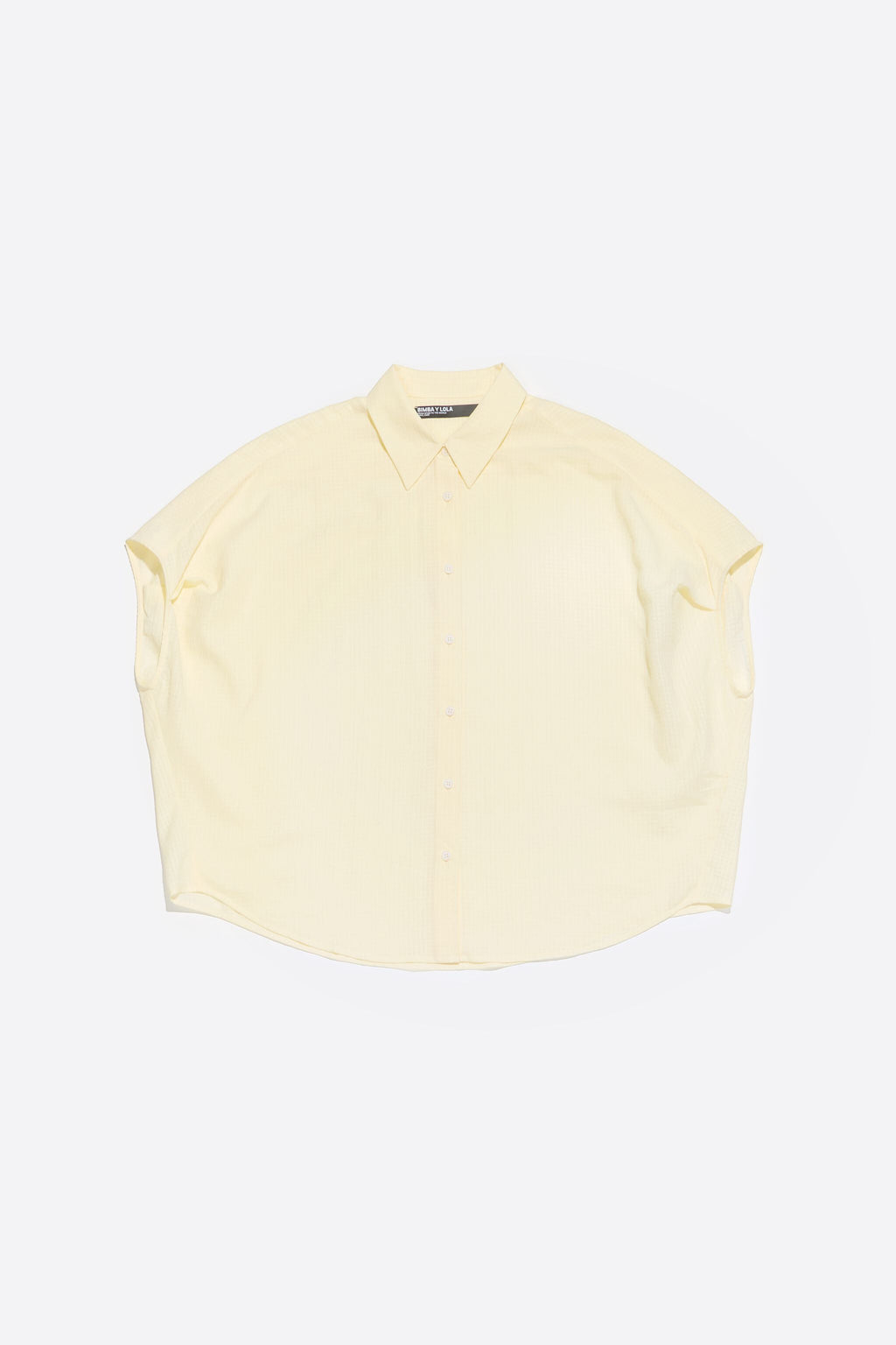 Yellow textured cape shirt