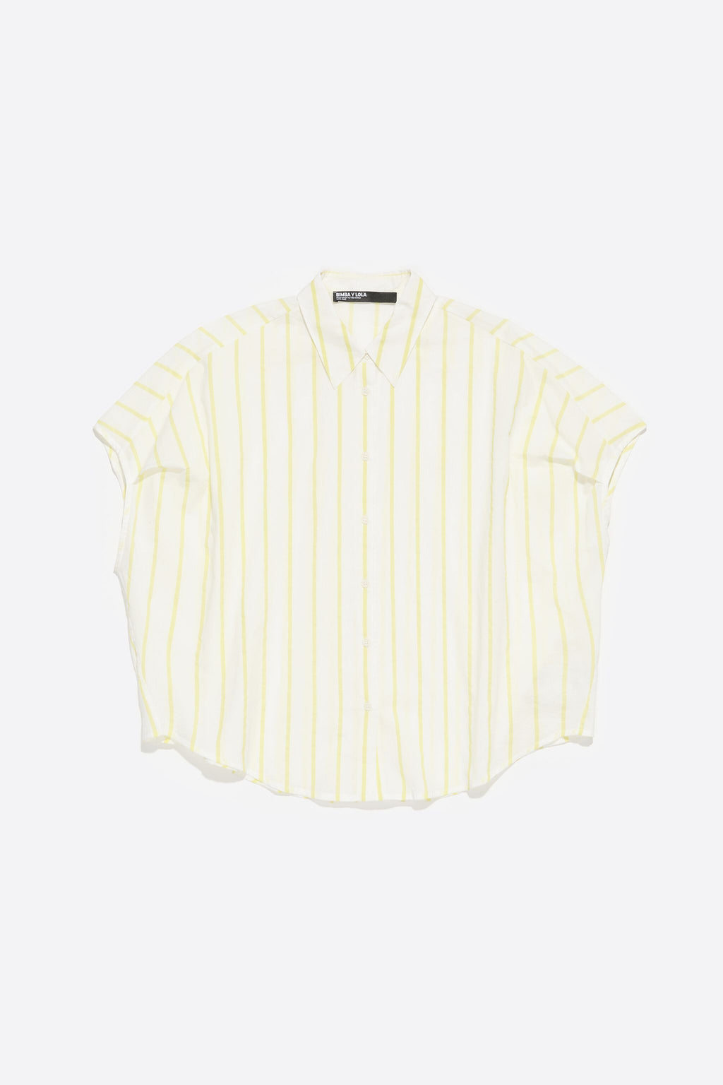 Yellow striped cape shirt