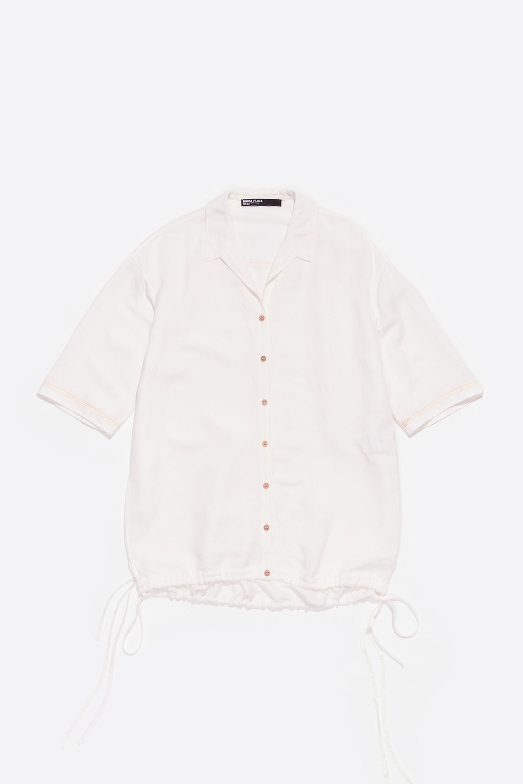 Oversize ivory linen shirt