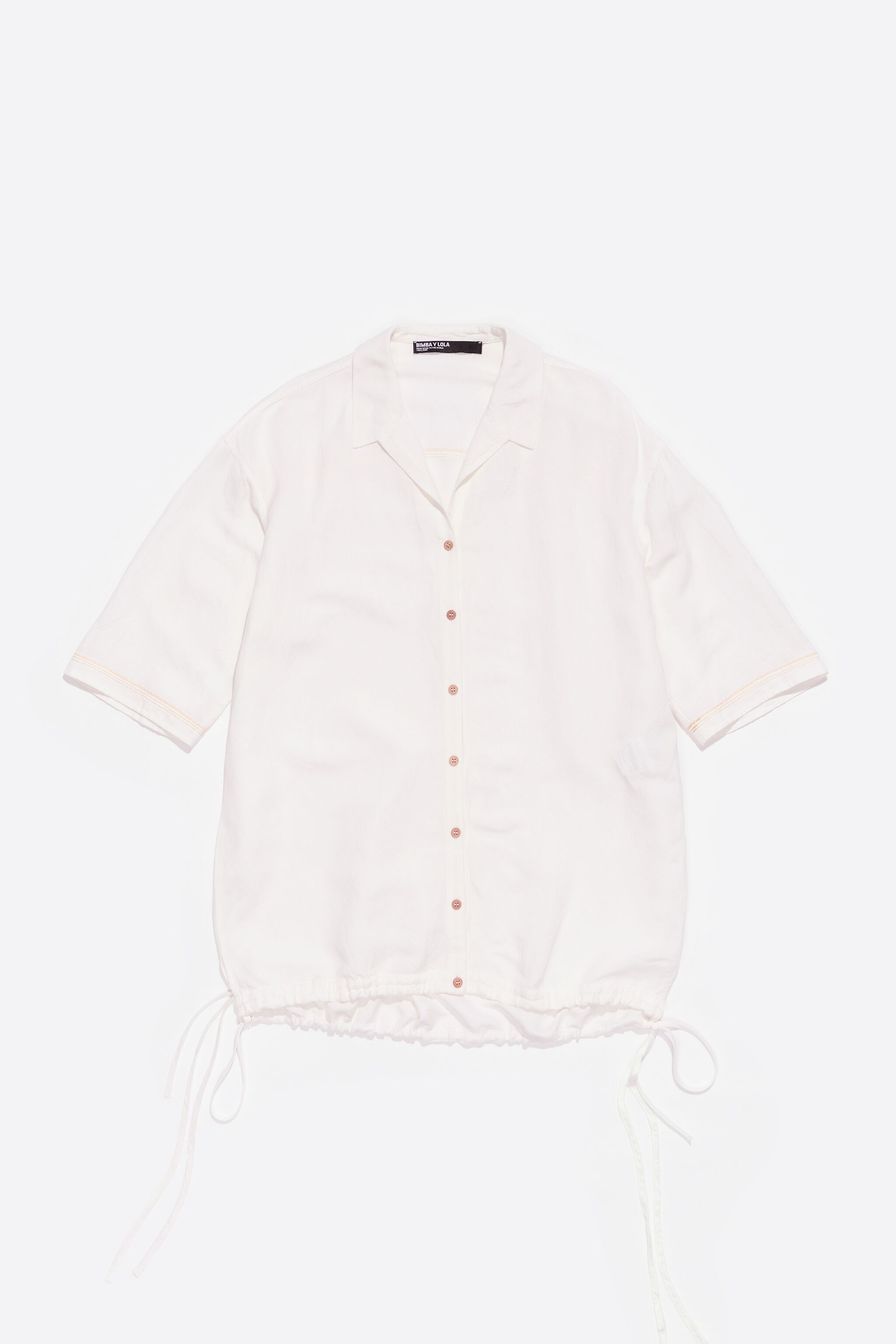 Oversize ivory linen shirt