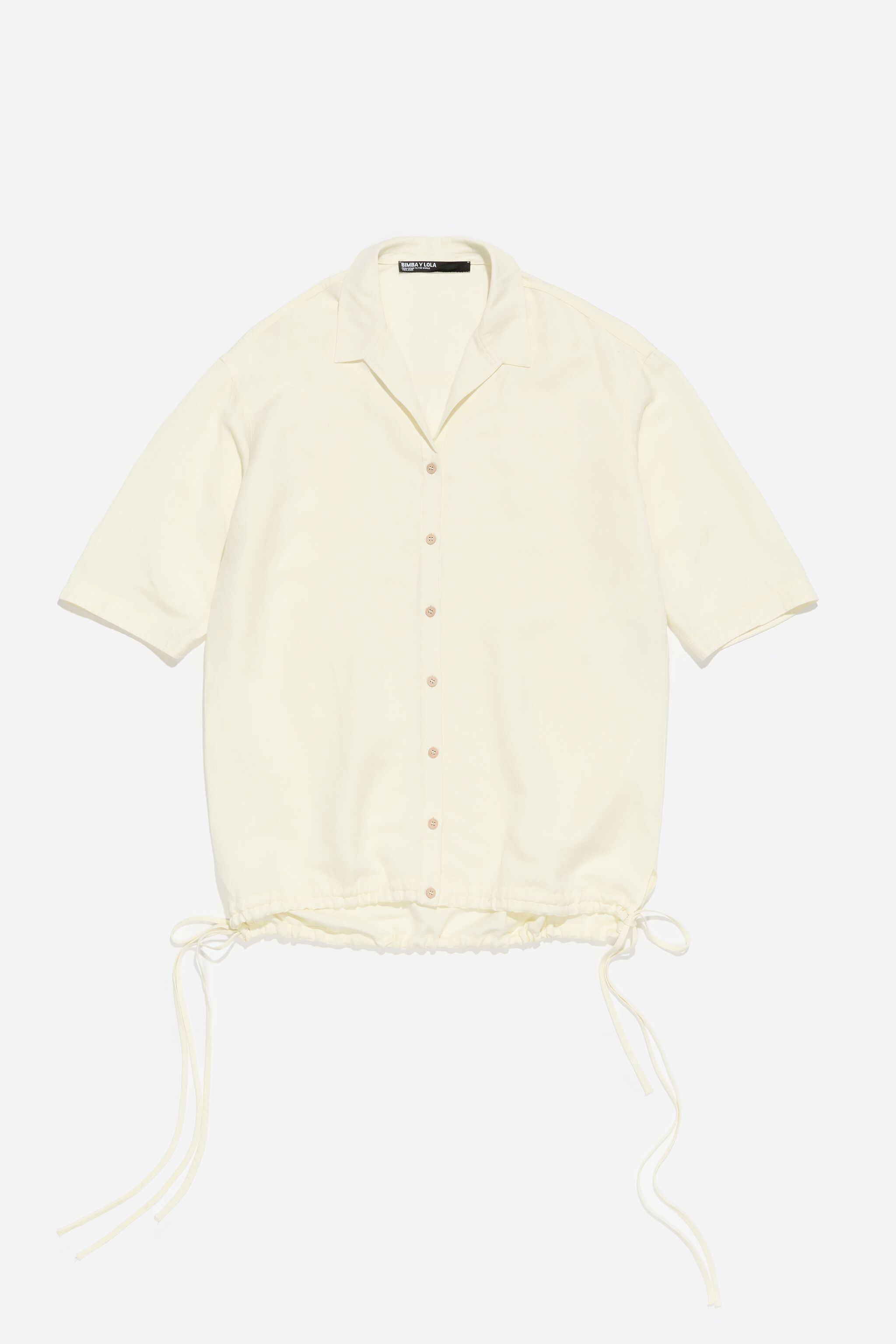 Oversize yellow linen shirt