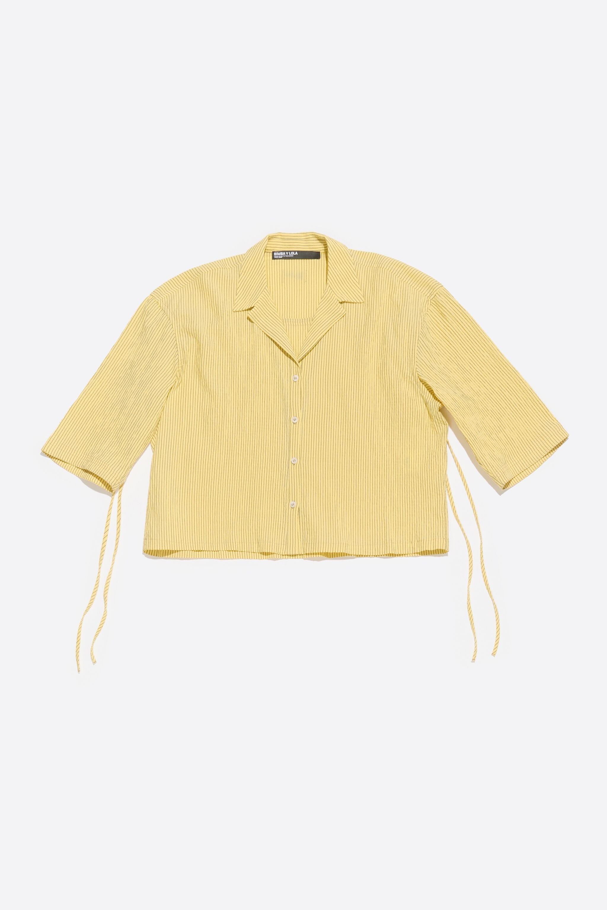 Yellow striped boxy shirt