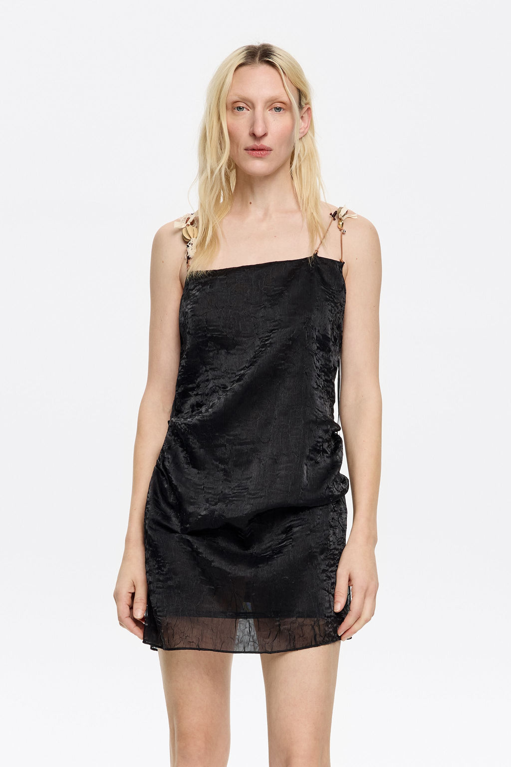 Black fancy vest top
