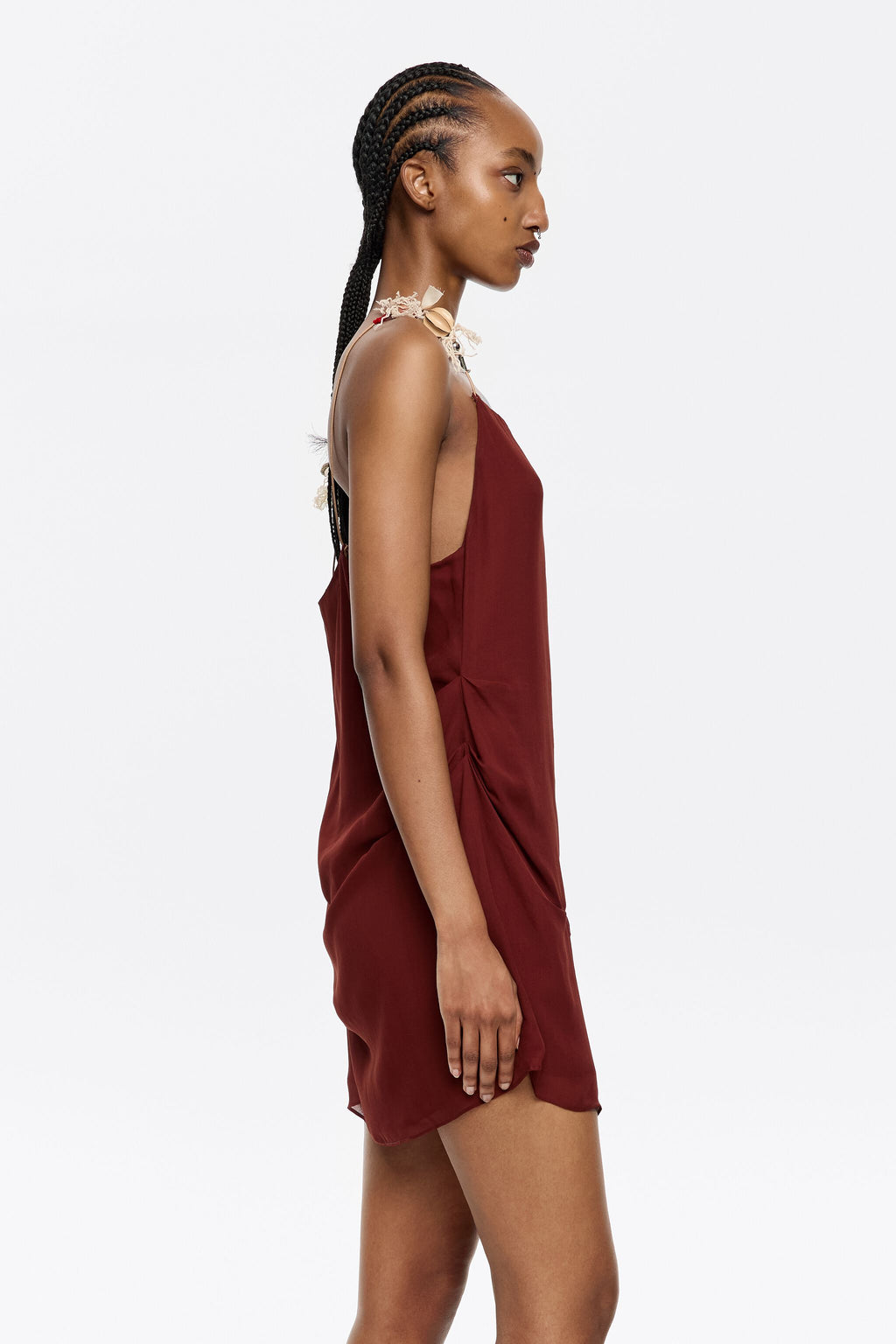 Brown fancy vest top