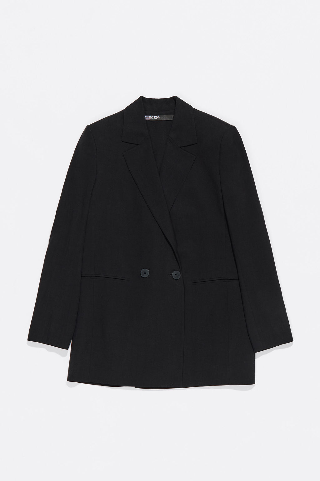 Black tailored double-breasted jacket