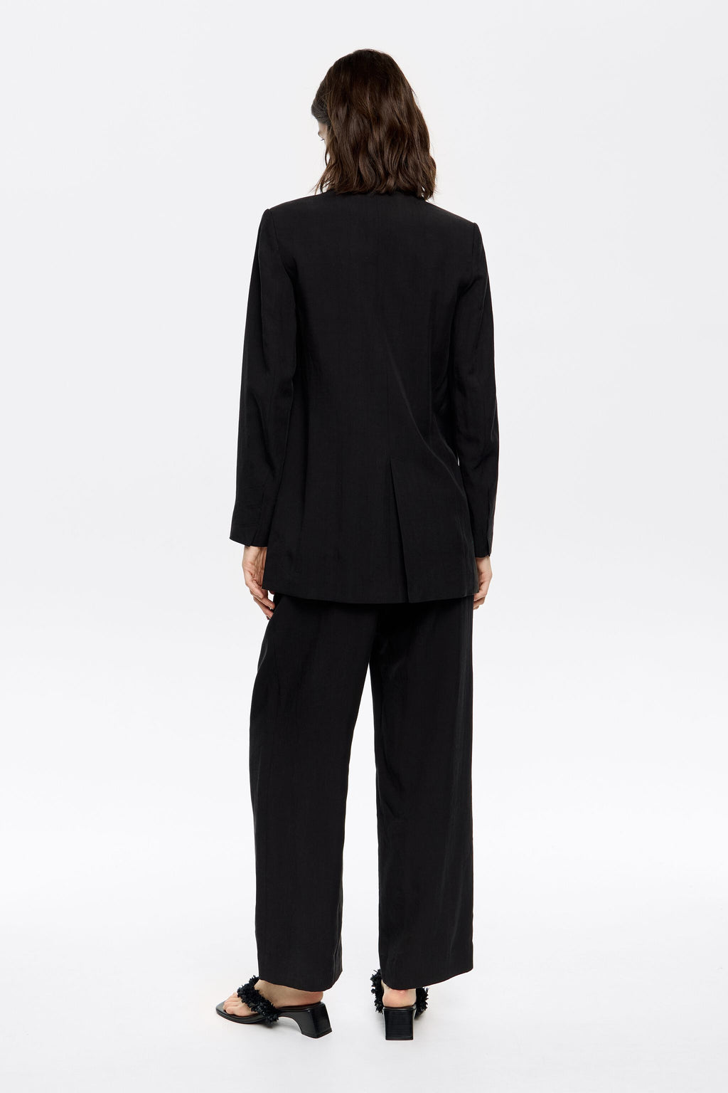 Black tailored double-breasted jacket