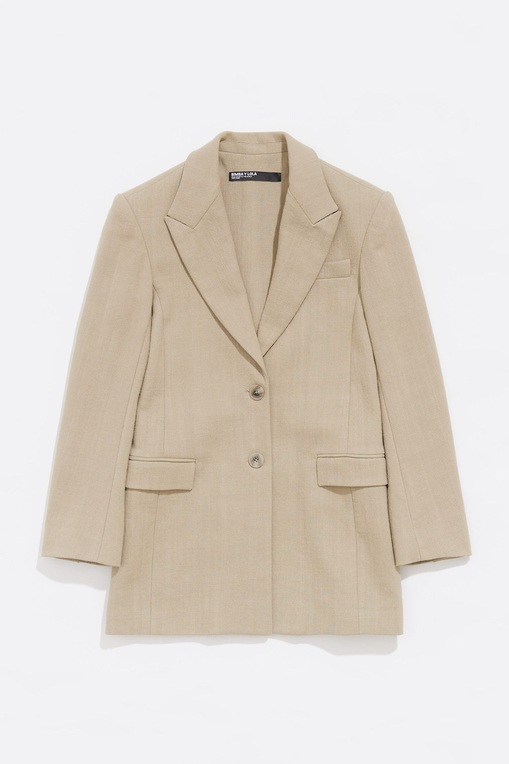 Sand fitted tailored jacket