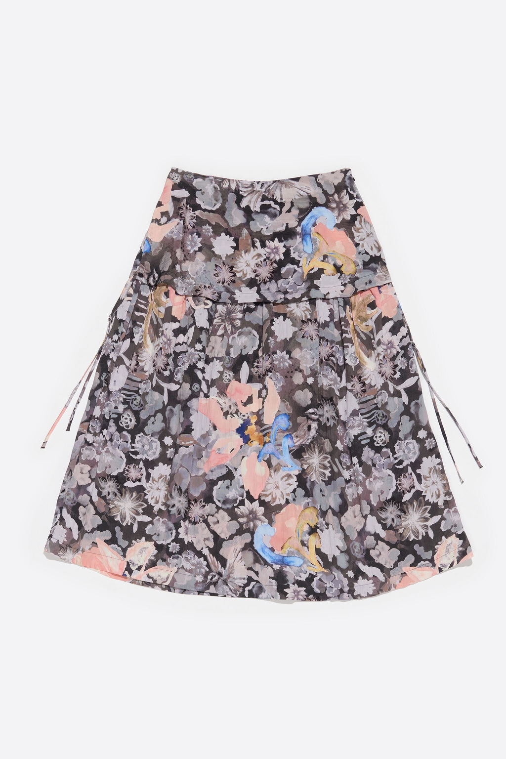 Khaki Gazania adjustable A-line skirt