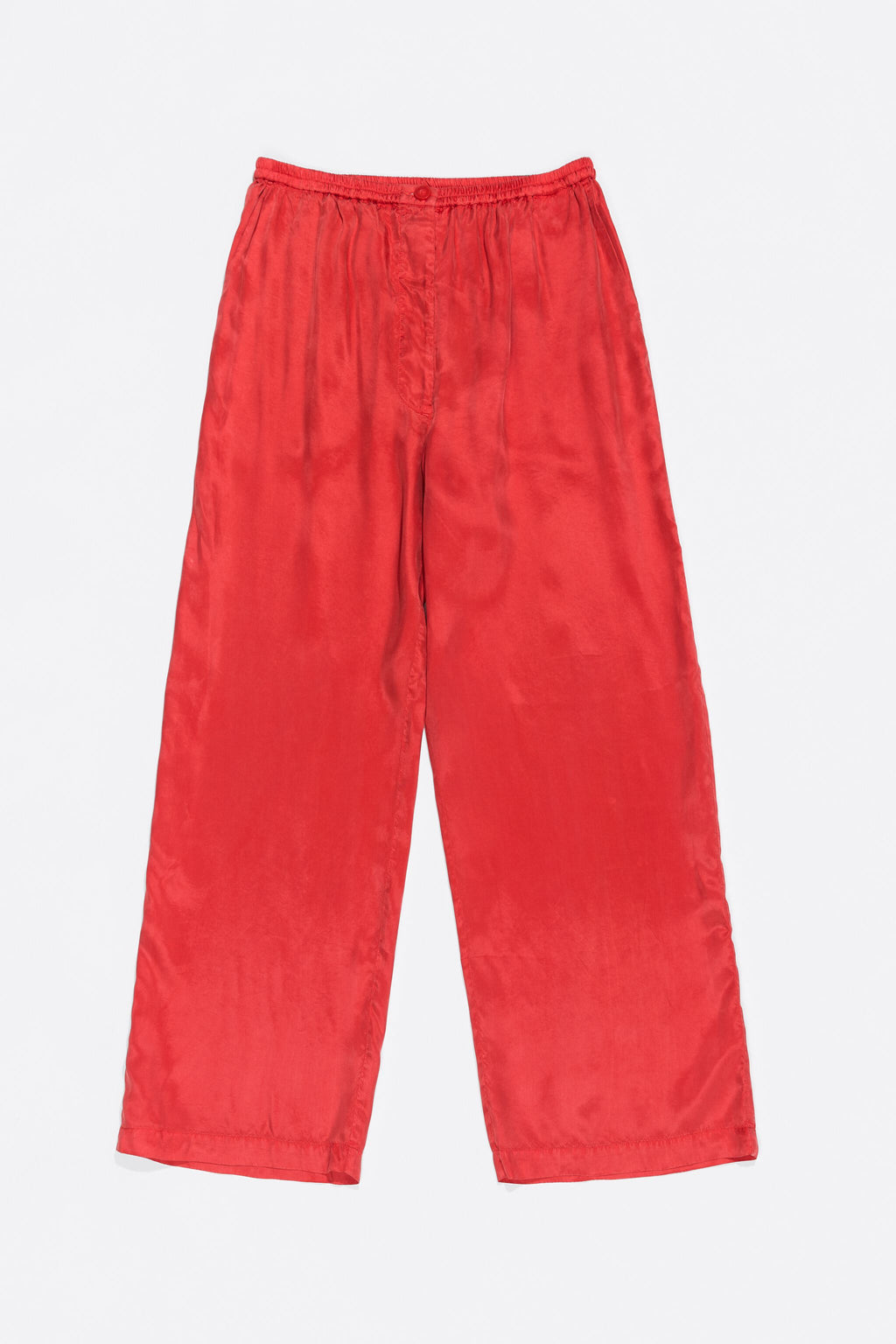 Red fluid jogger trousers
