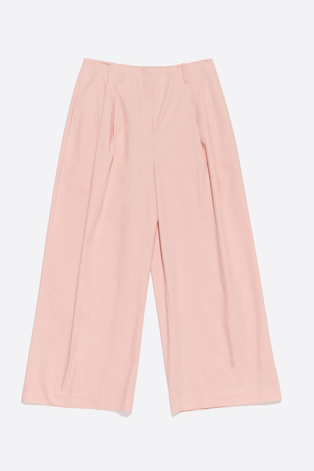 Light pink darted ankle-length trousers