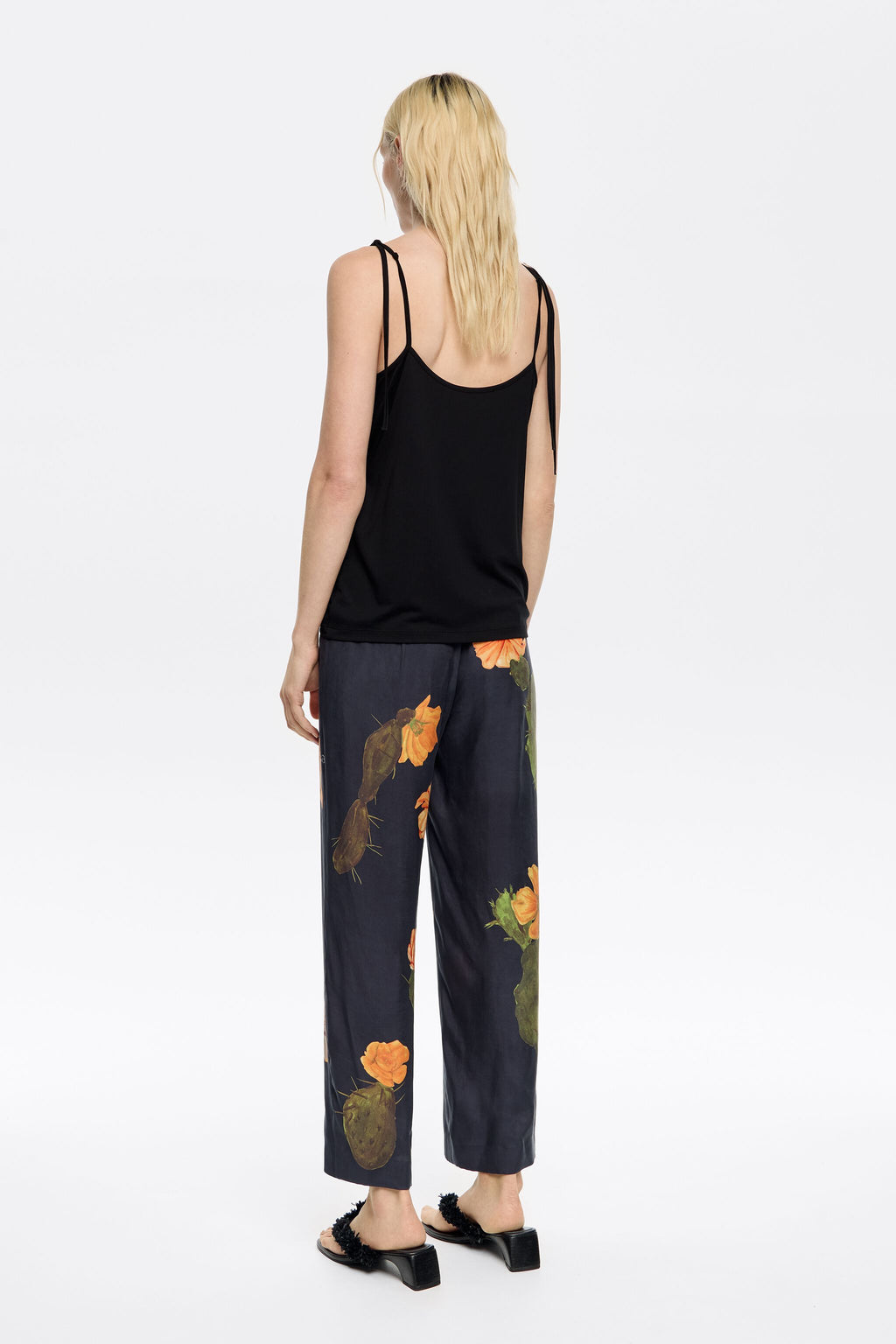 Black Cactus Lyocell straight cut trousers
