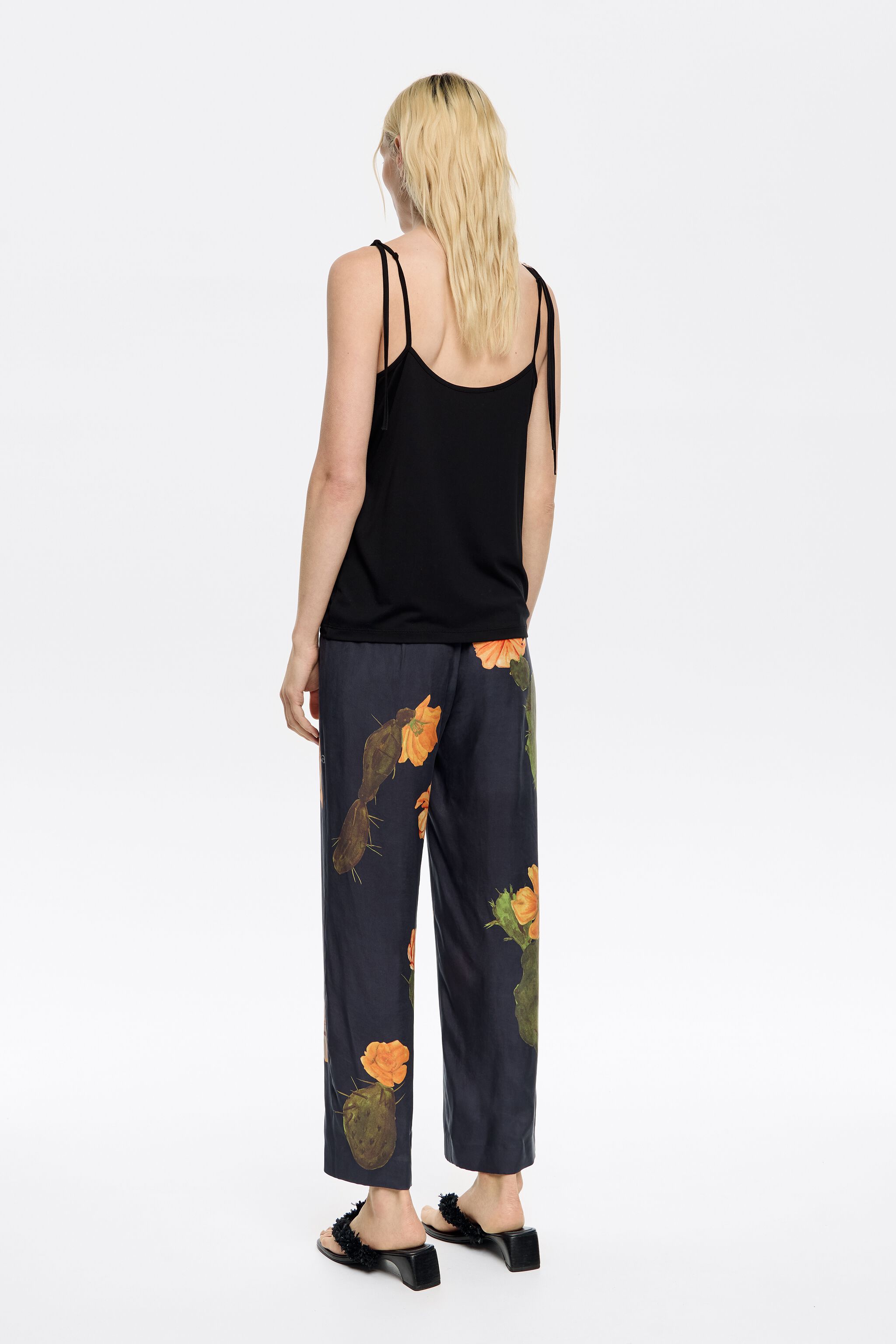 Black Cactus Lyocell straight cut trousers