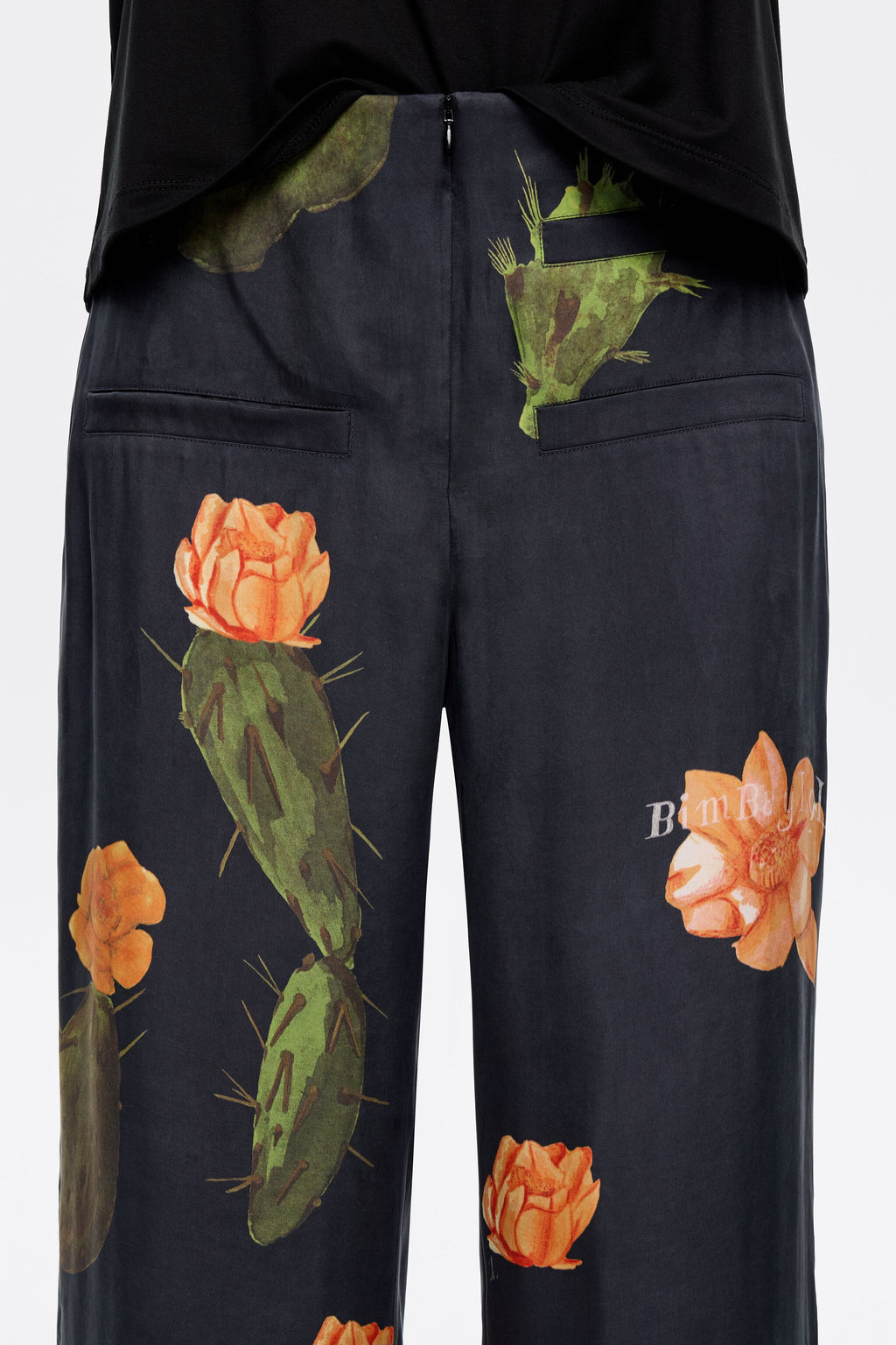 Black Cactus Lyocell straight cut trousers