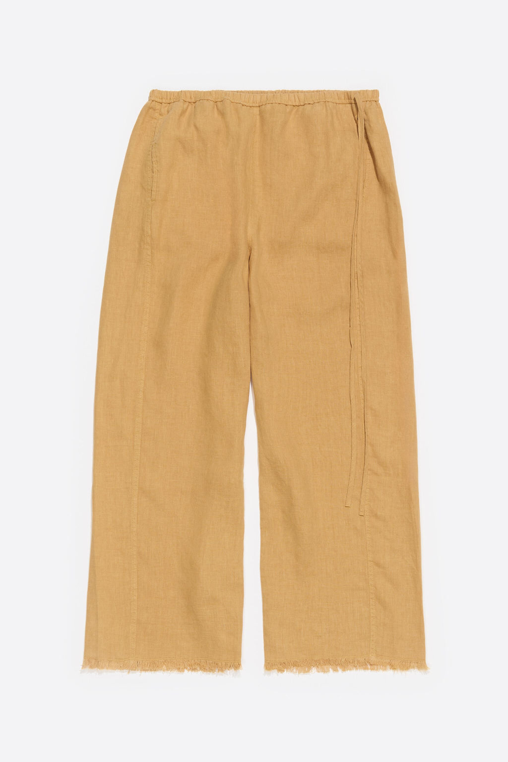 Mustard linen jogger trousers