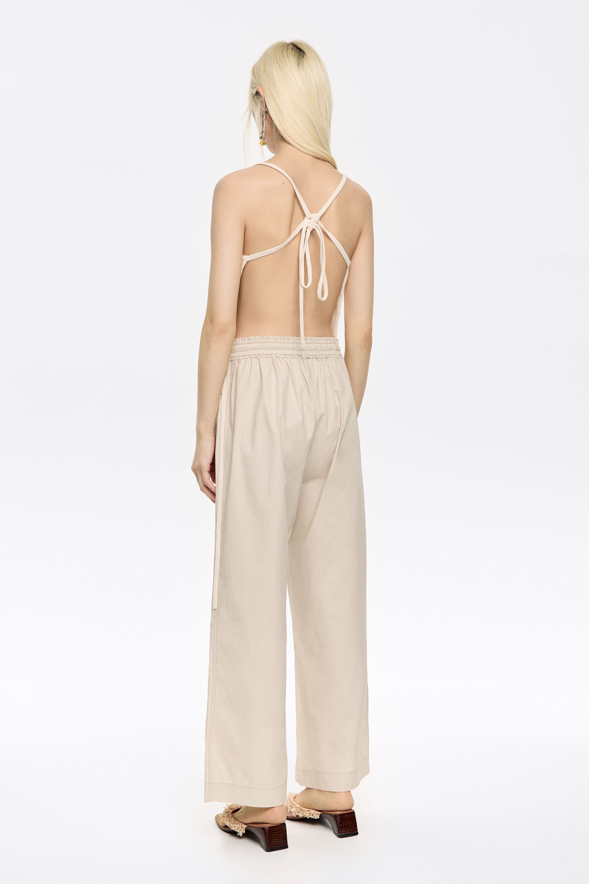 Stone cotton joggers