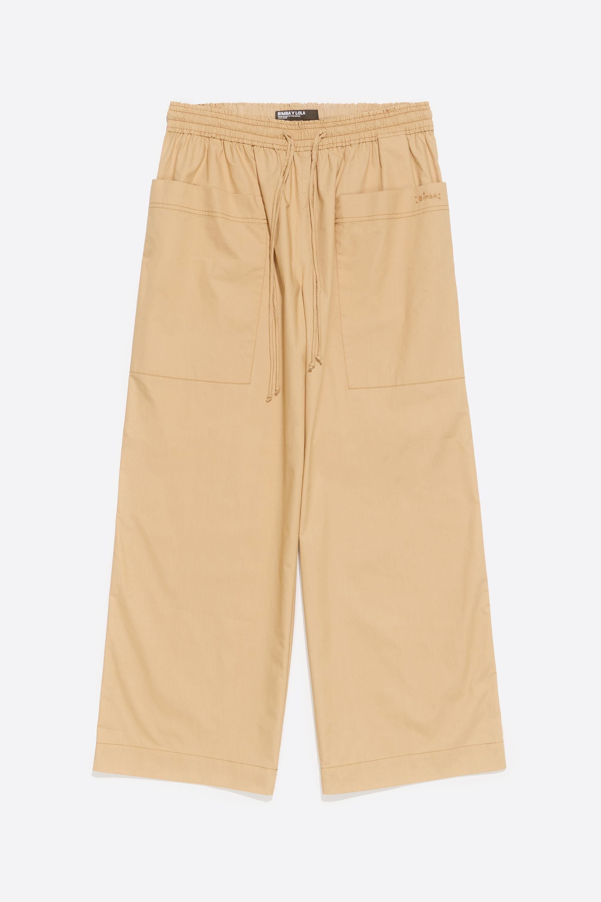 Camel cotton joggers