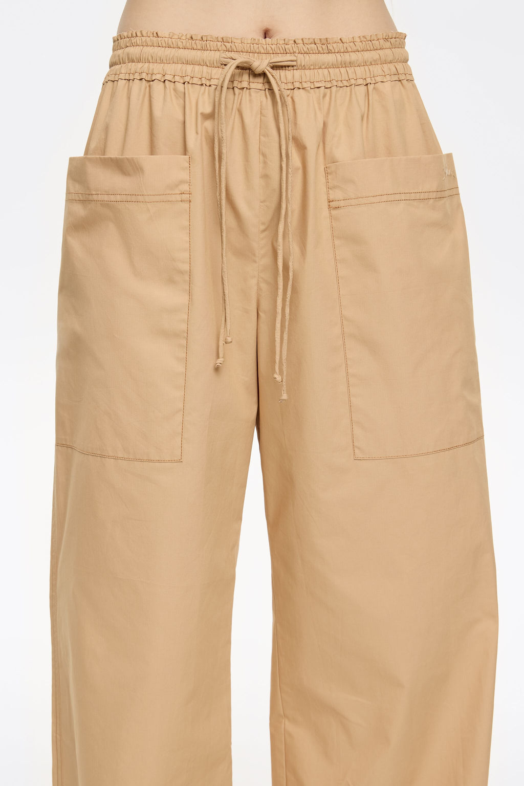 Camel cotton joggers