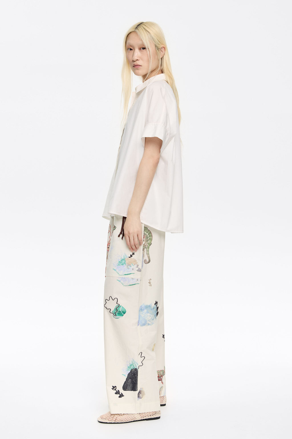 Ivory Chameleon cotton joggers