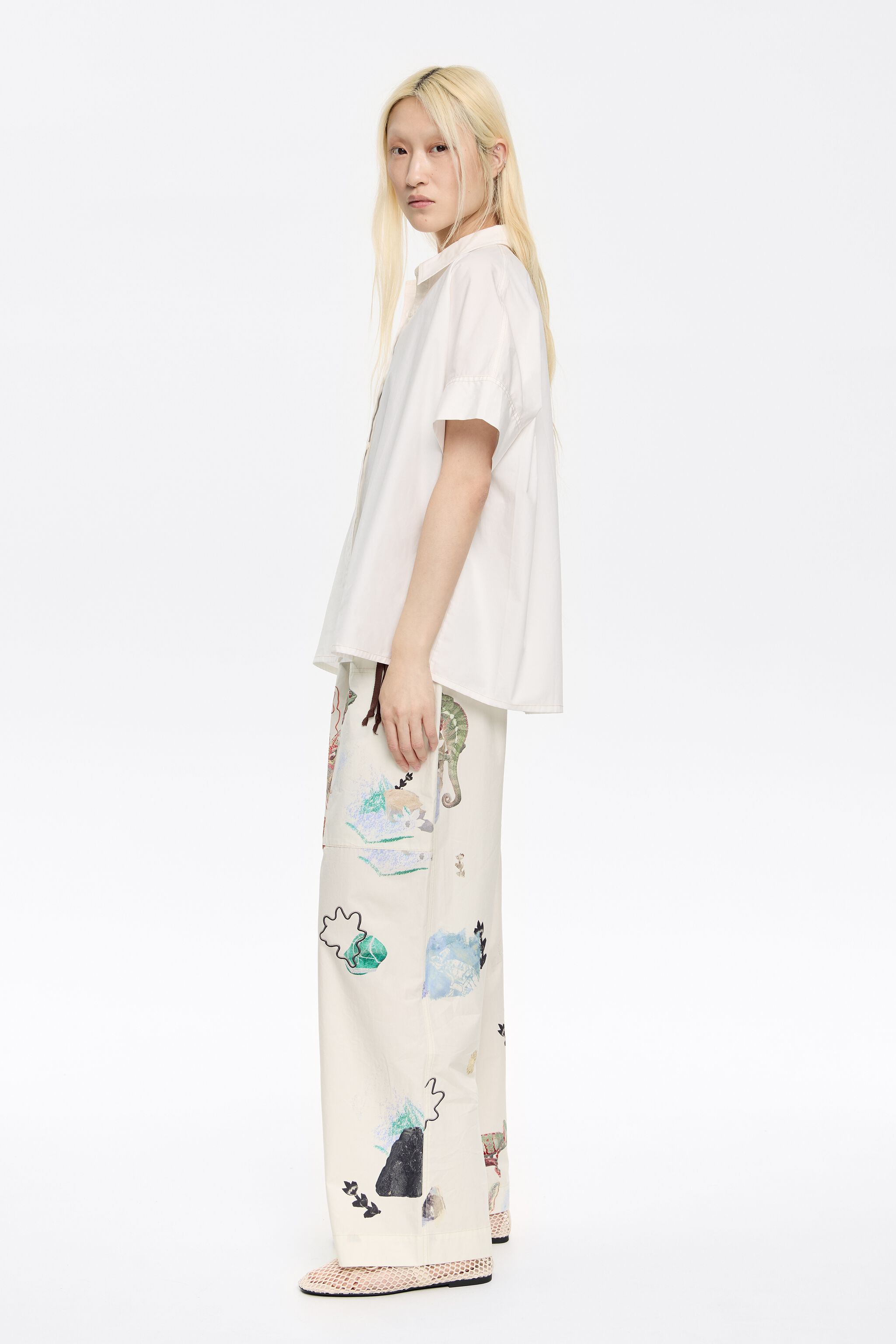 Ivory Chameleon cotton joggers