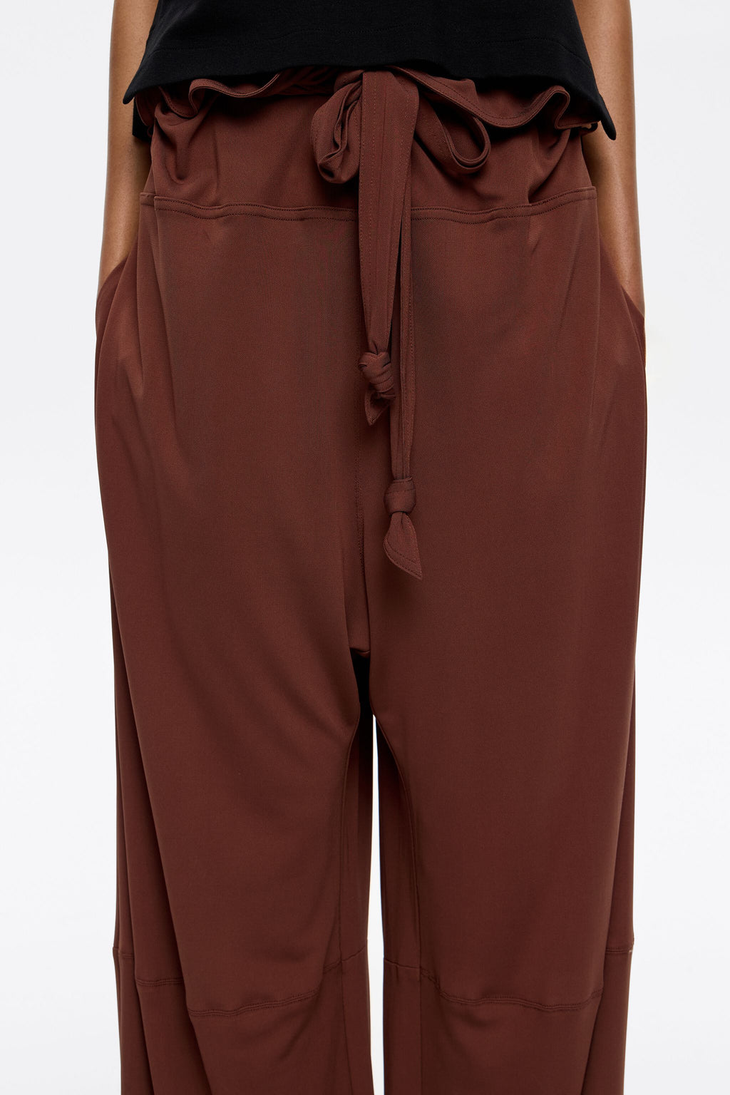 Brown oversize fluid trousers