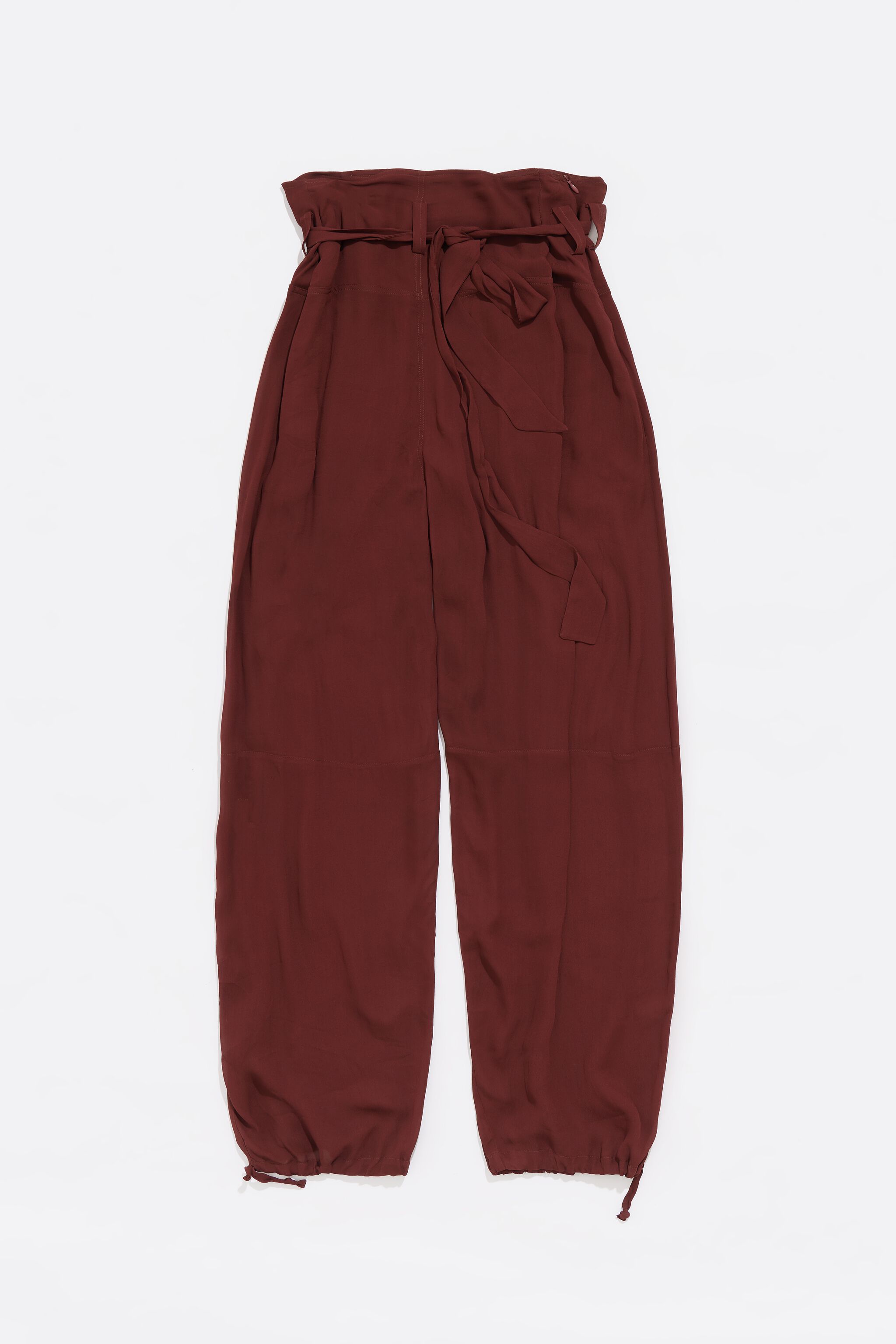Brown fluid harem trousers