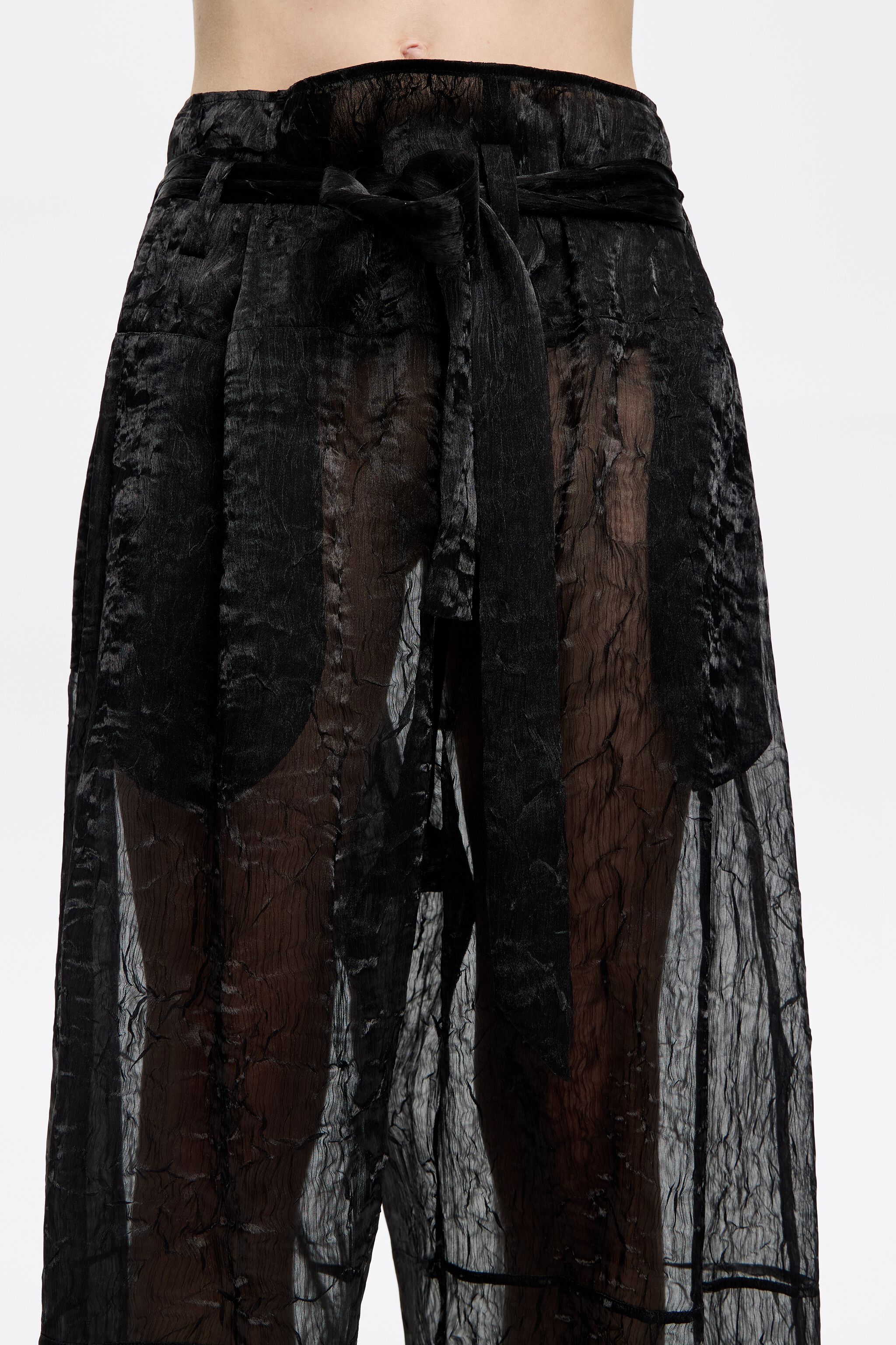 Black fancy harem trousers