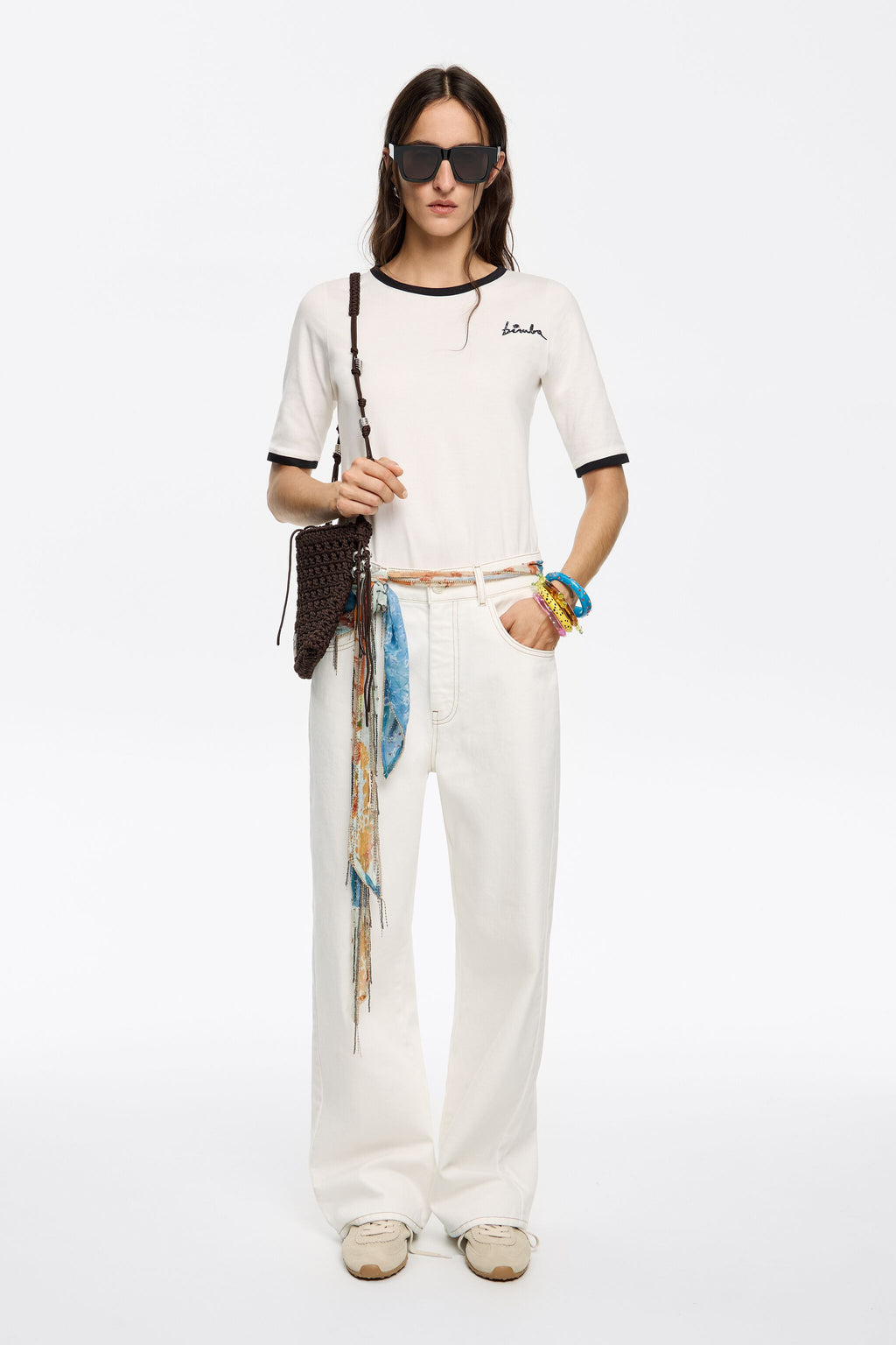 WIDE LEG - White jeans