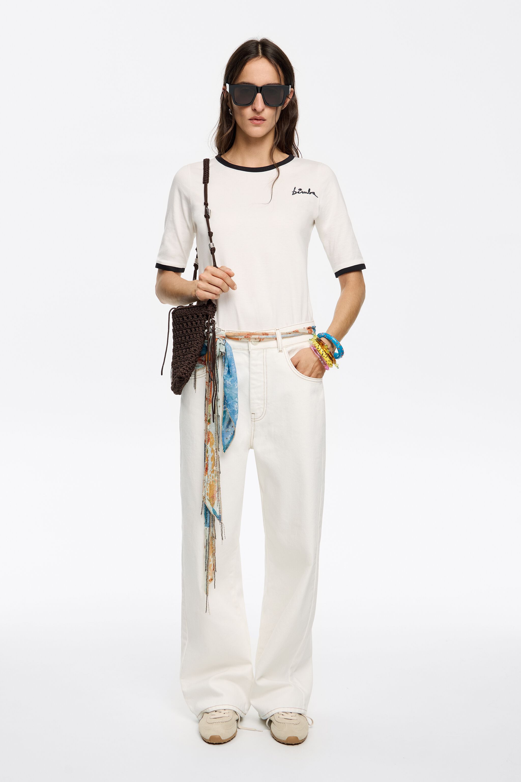 WIDE LEG - White jeans