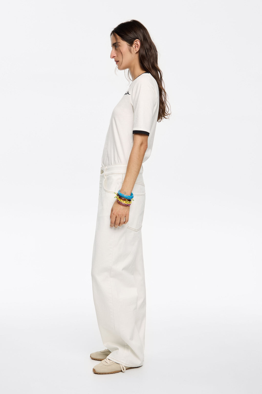 WIDE LEG - White jeans