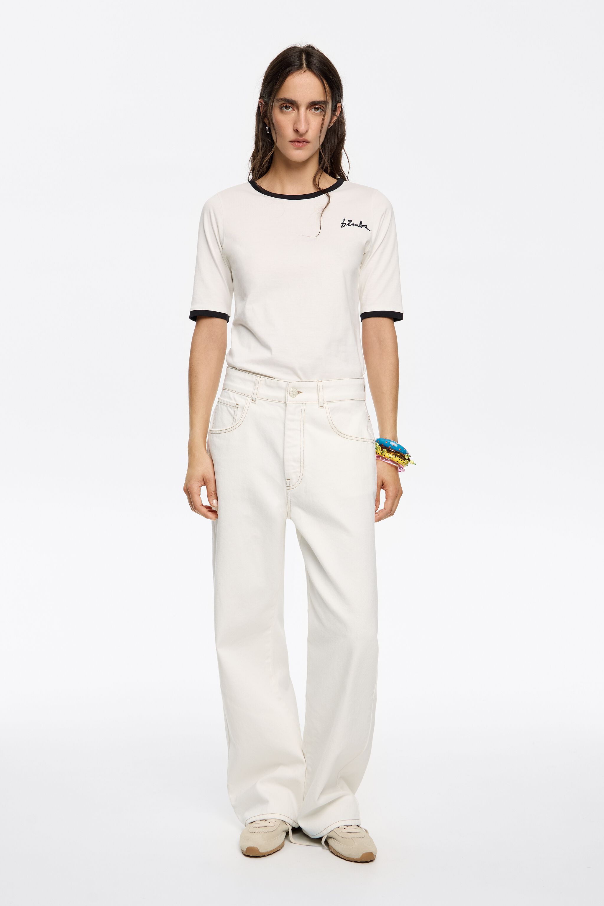 WIDE LEG - White jeans