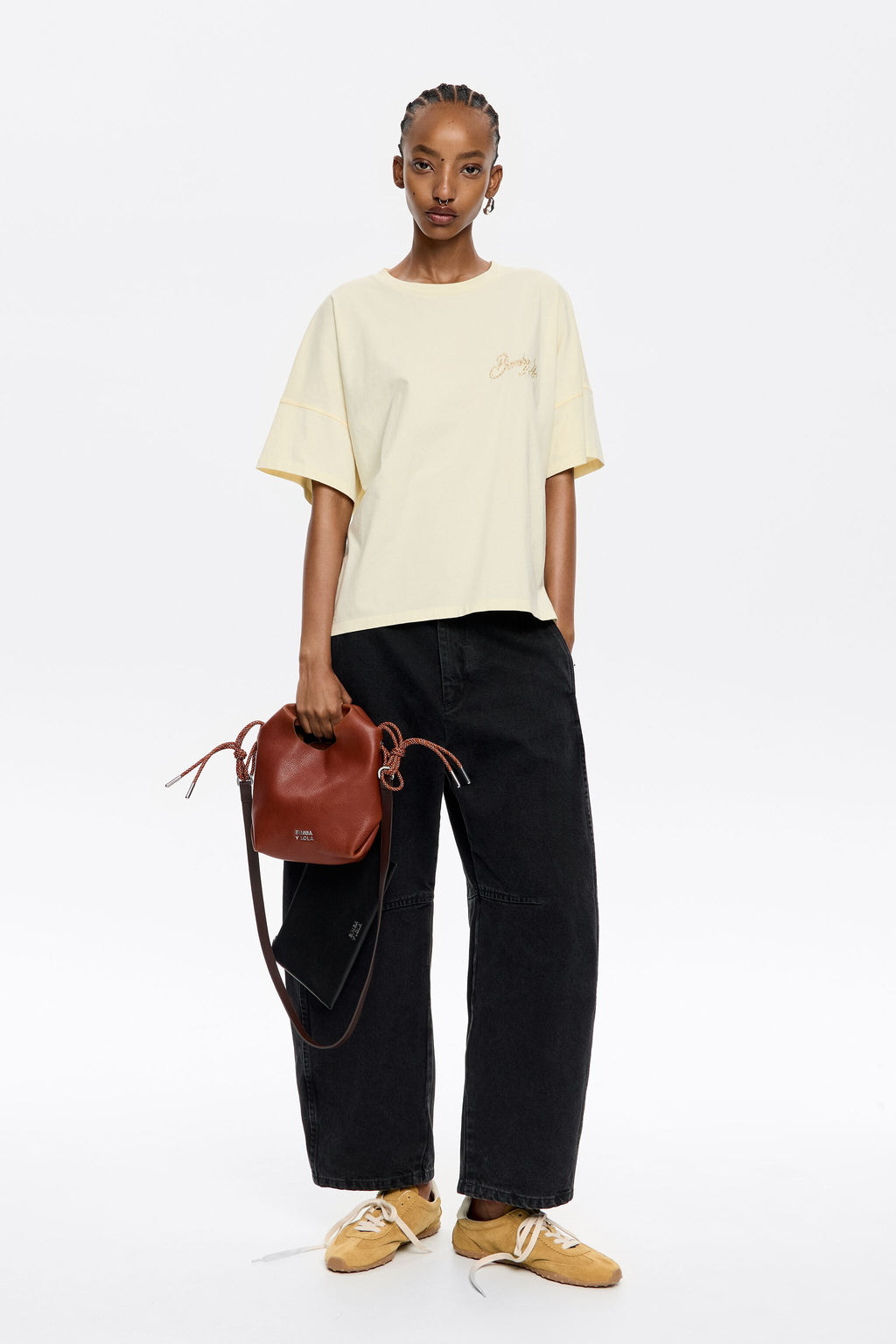 BARREL - Washed black jeans