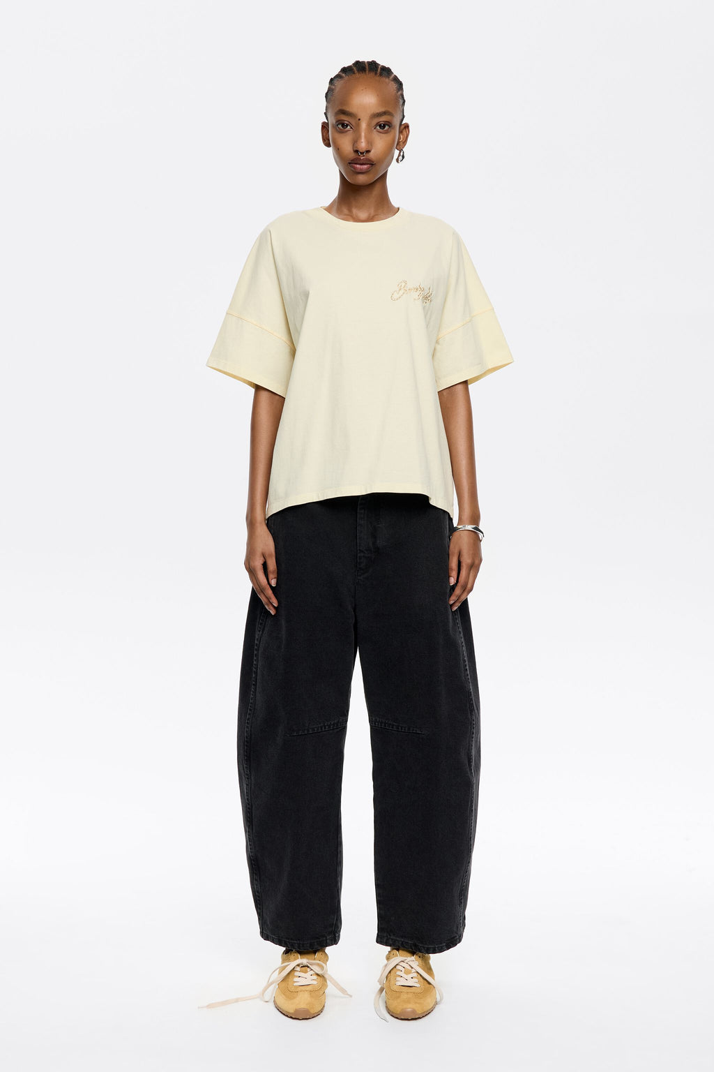 BARREL - Washed black jeans