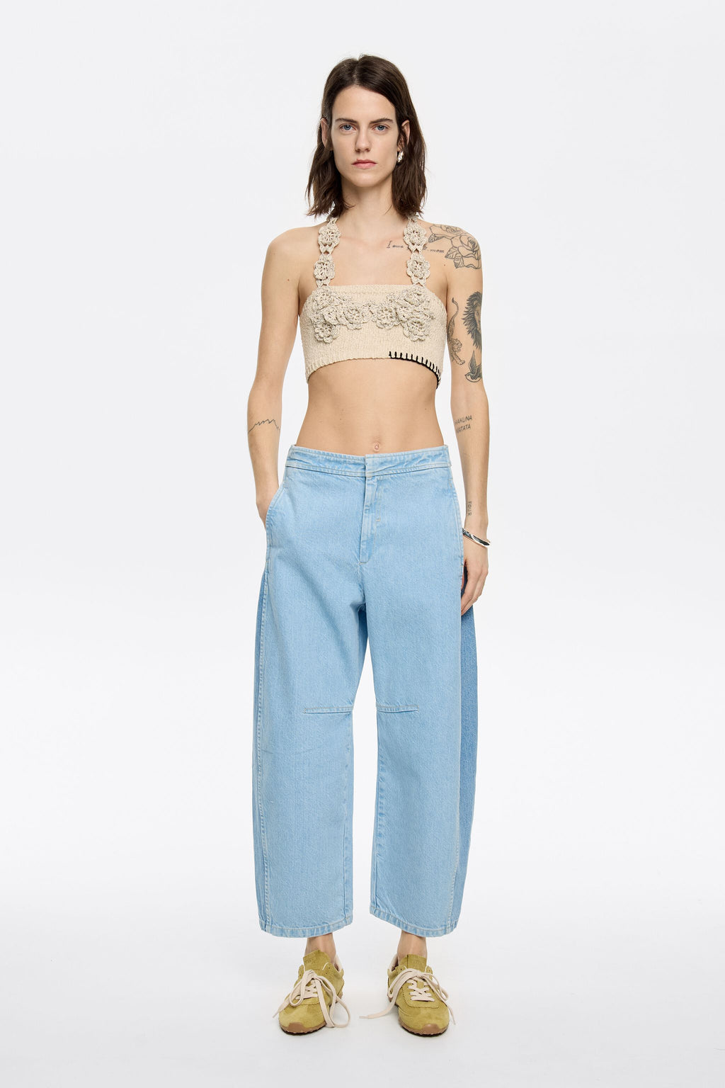 BARREL - Two-tone blue jeans