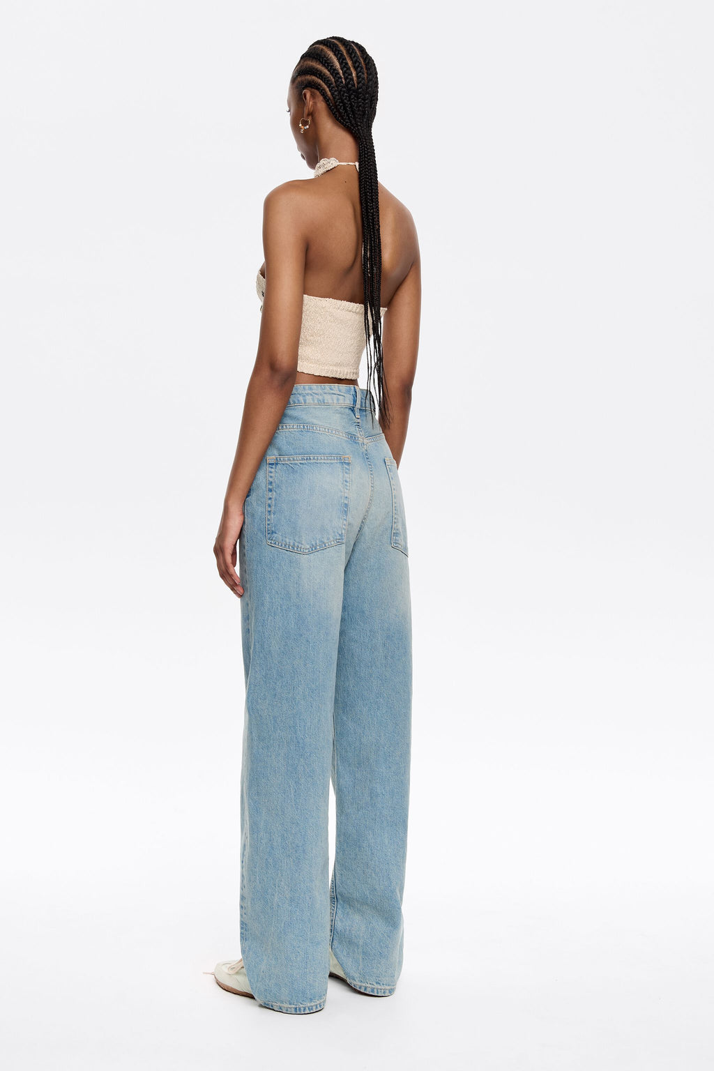 WIDE LEG - Light blue jeans