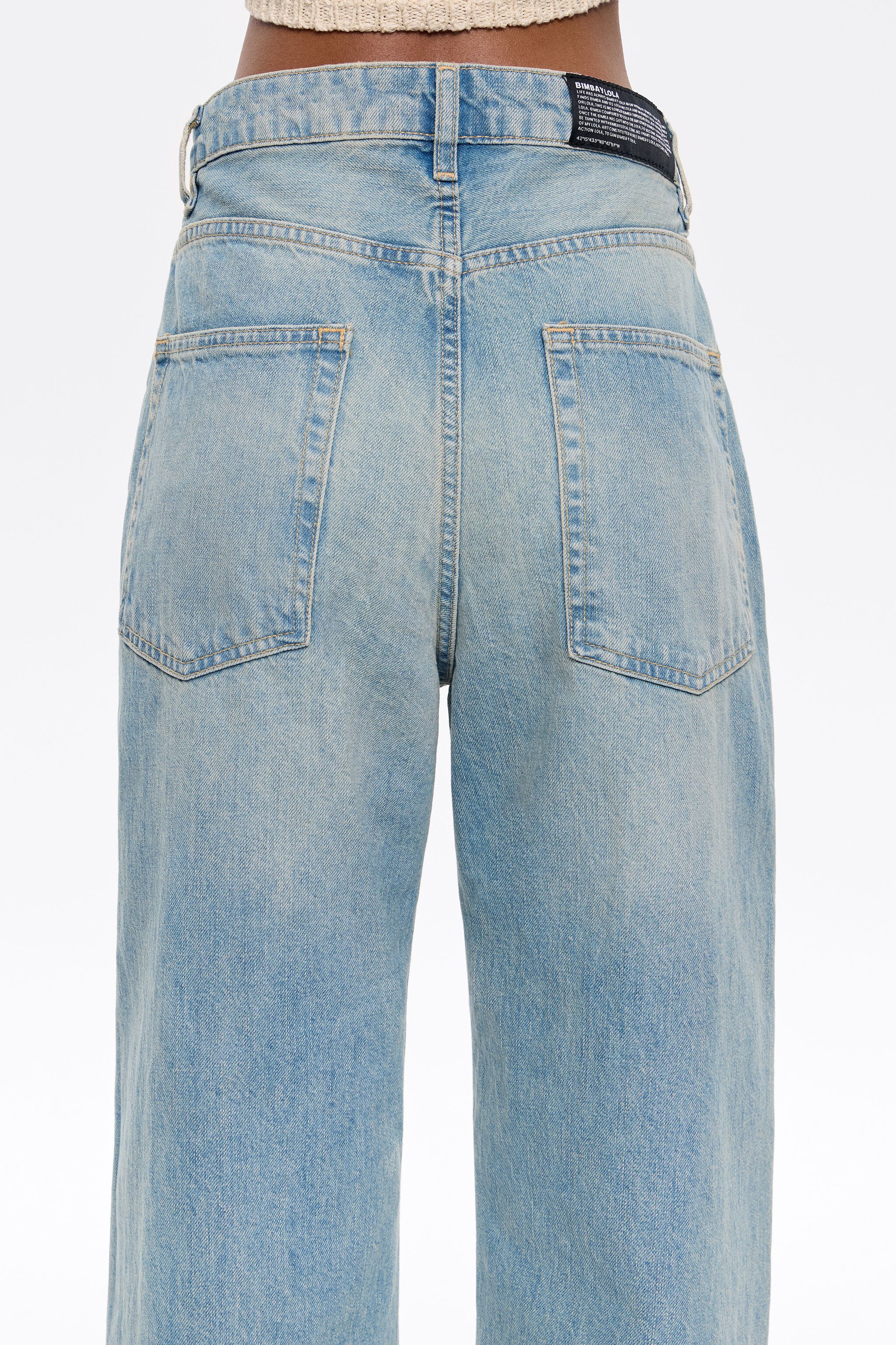 WIDE LEG - Light blue jeans