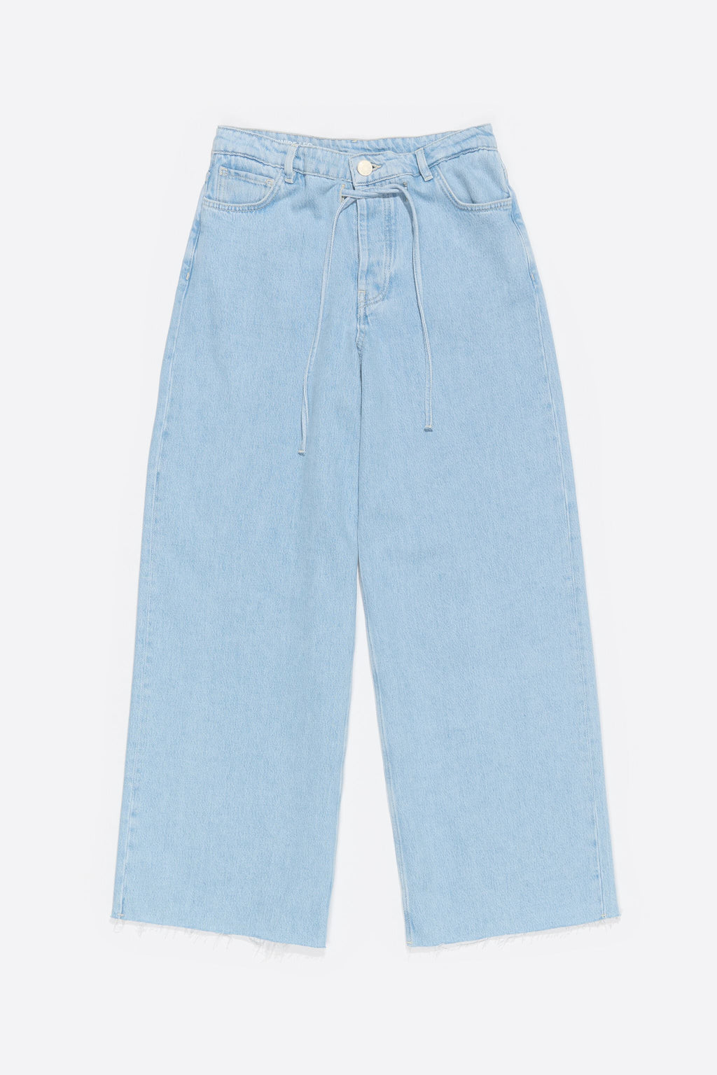 Light blue wide denim trousers