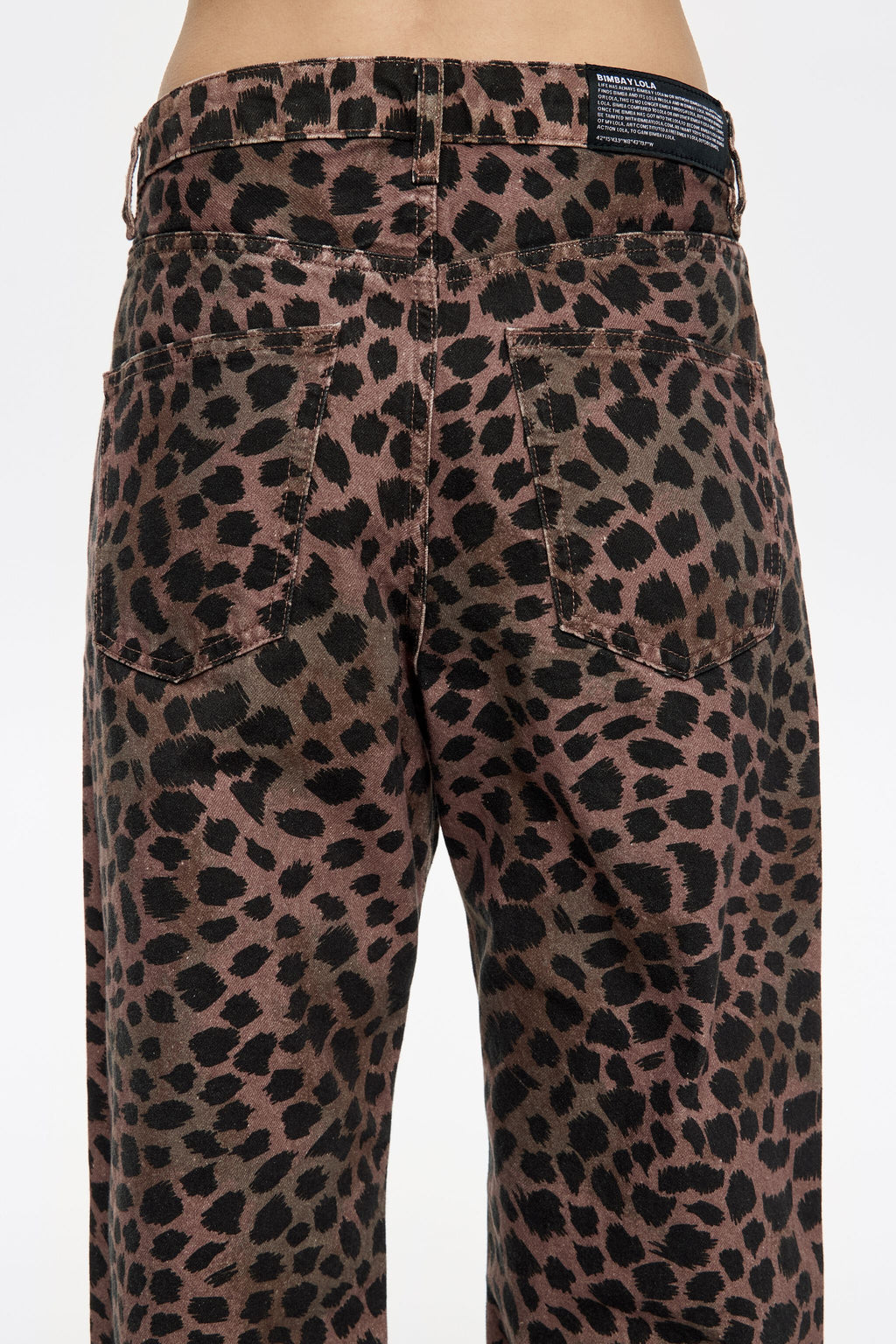 STRAIGHT CROPPED - Khaki Cheetah jeans