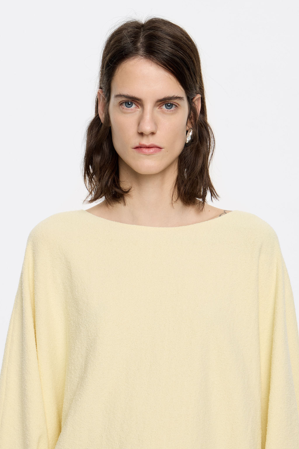 Light yellow batwing sweater
