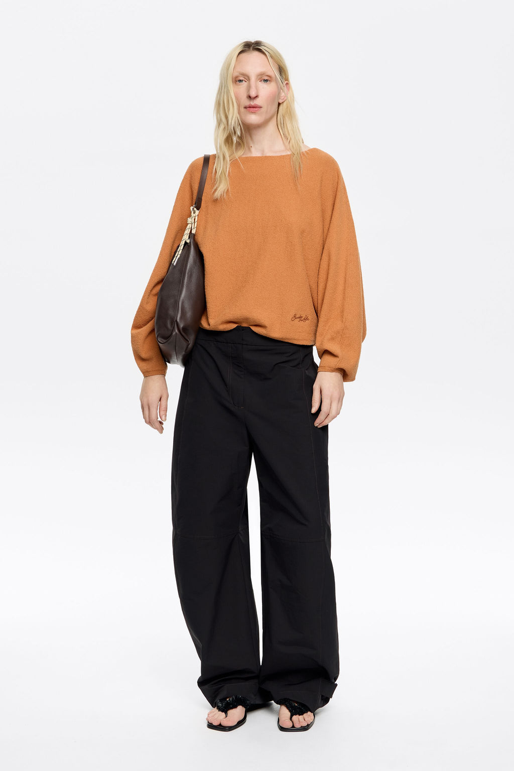 Burnt orange batwing sweater