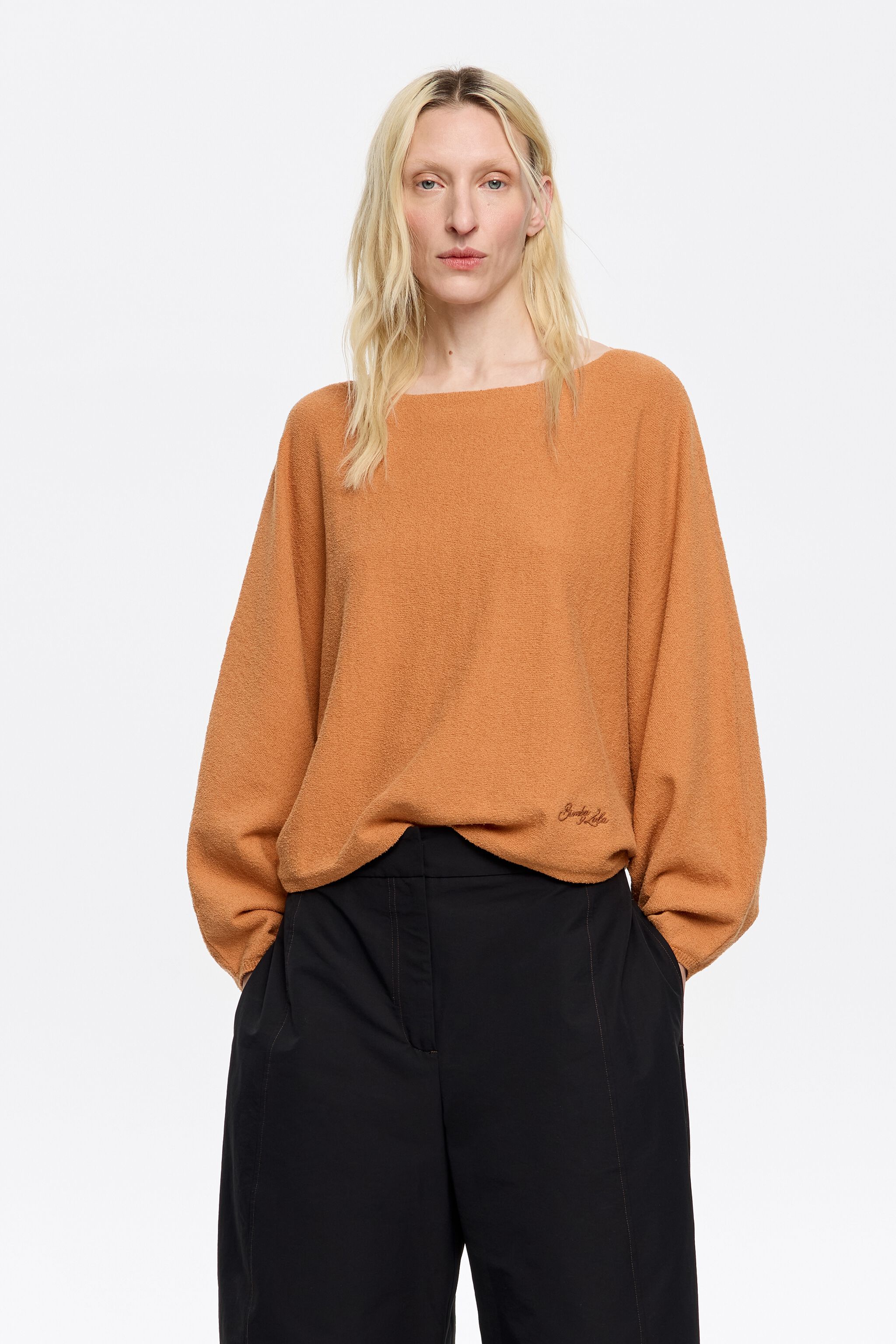 Burnt orange batwing sweater