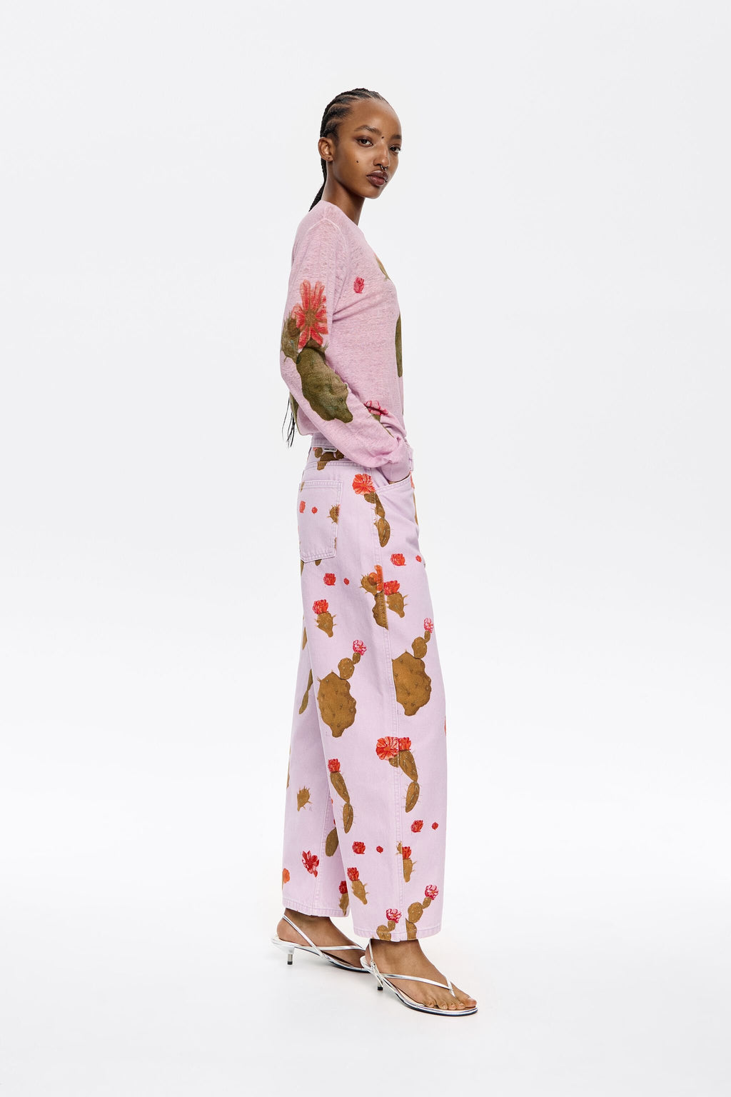 Pink Cactus linen sweater