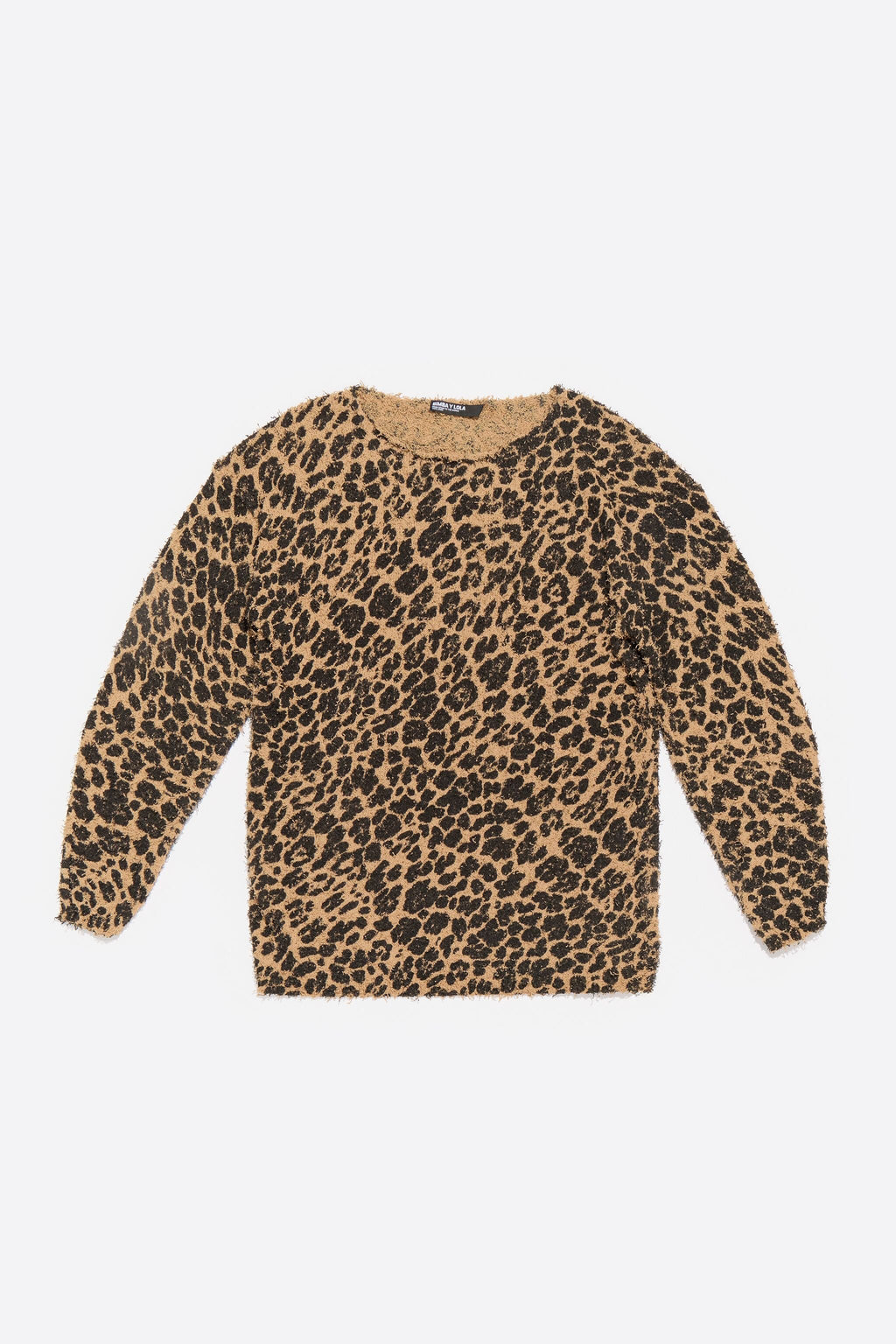Natural Leopard fancy knit sweater