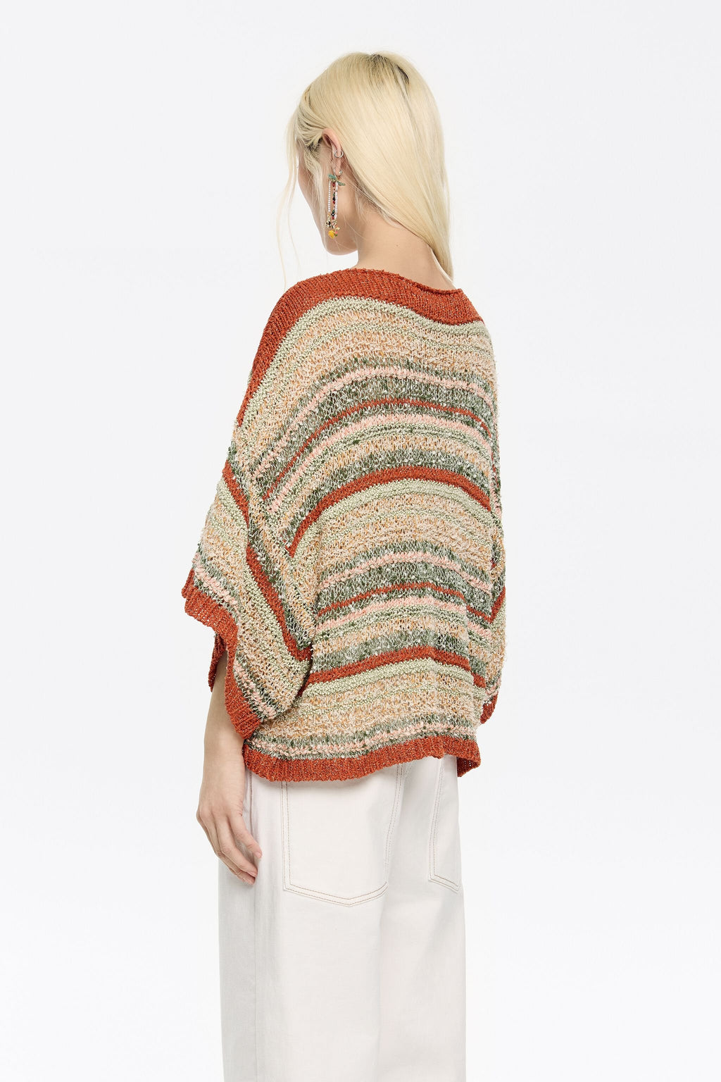 Green striped sweater