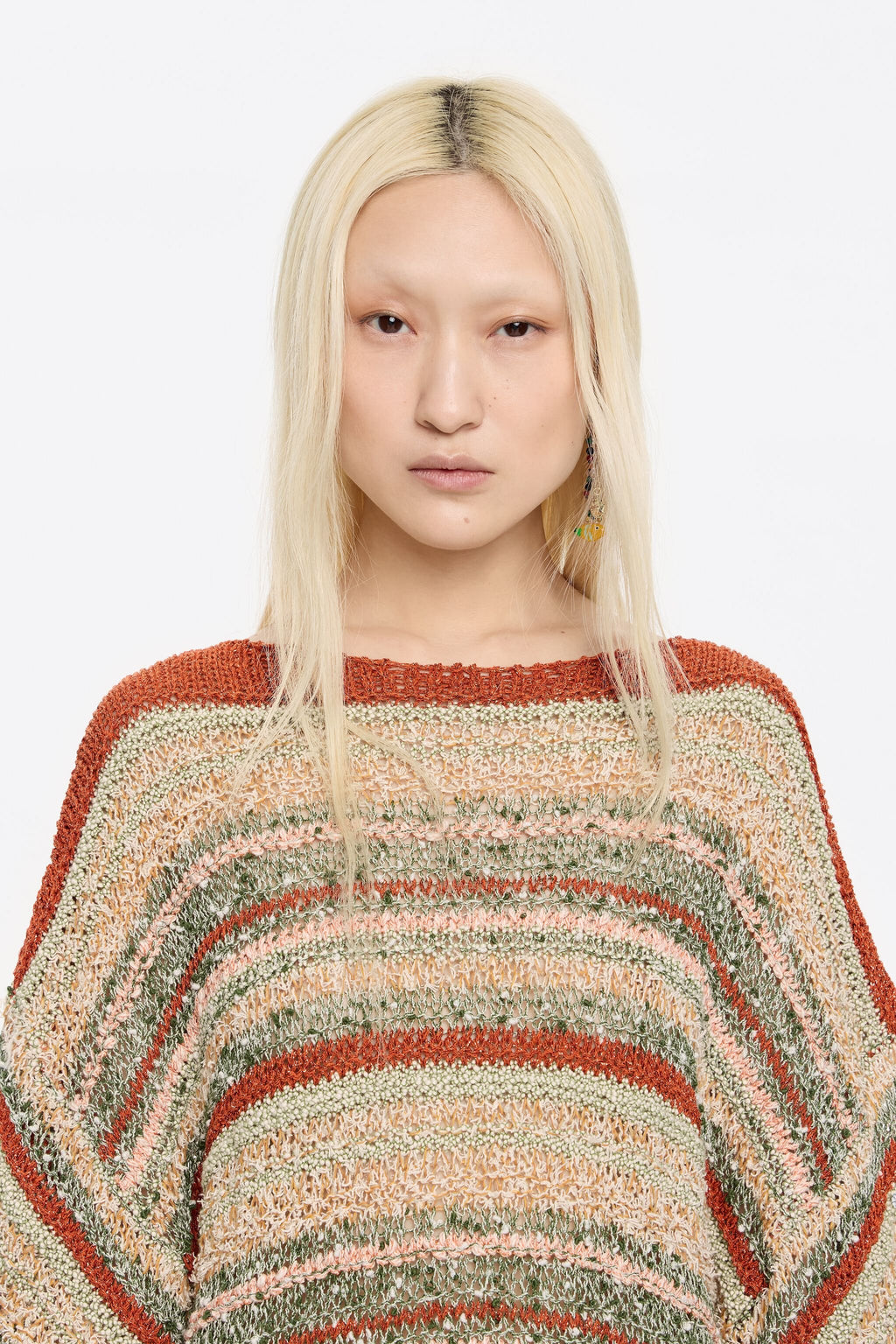 Green striped sweater