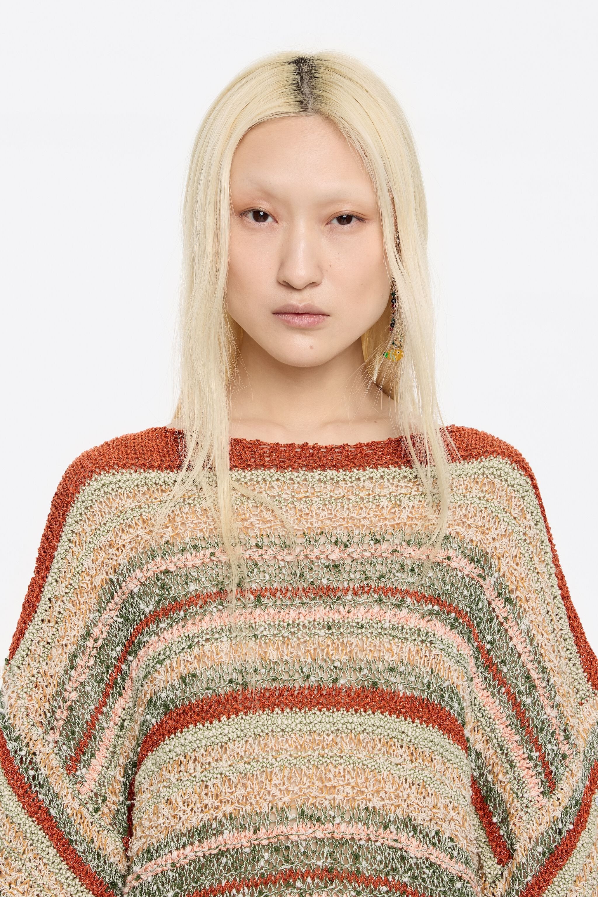 Green striped sweater