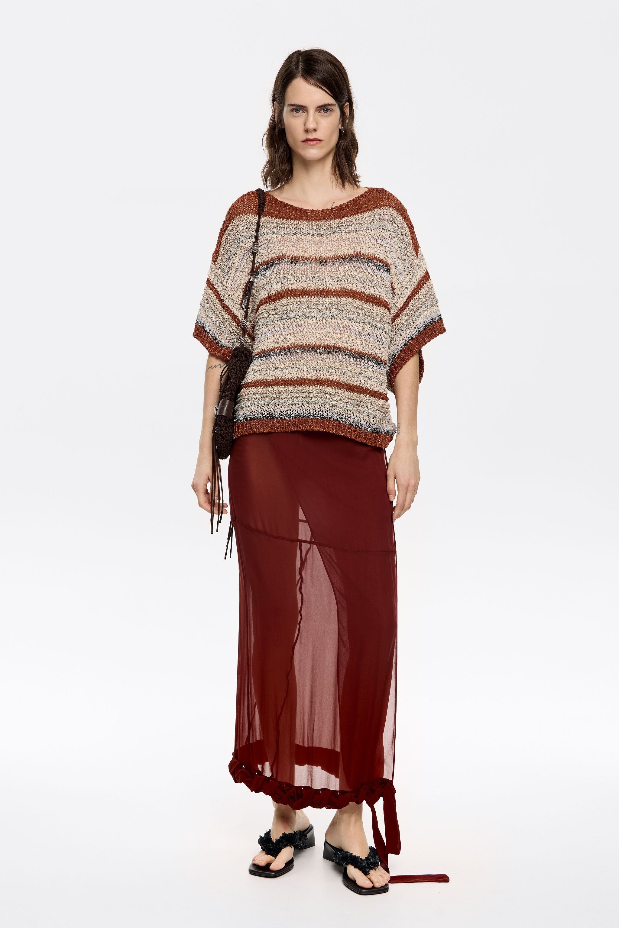 Sand striped sweater