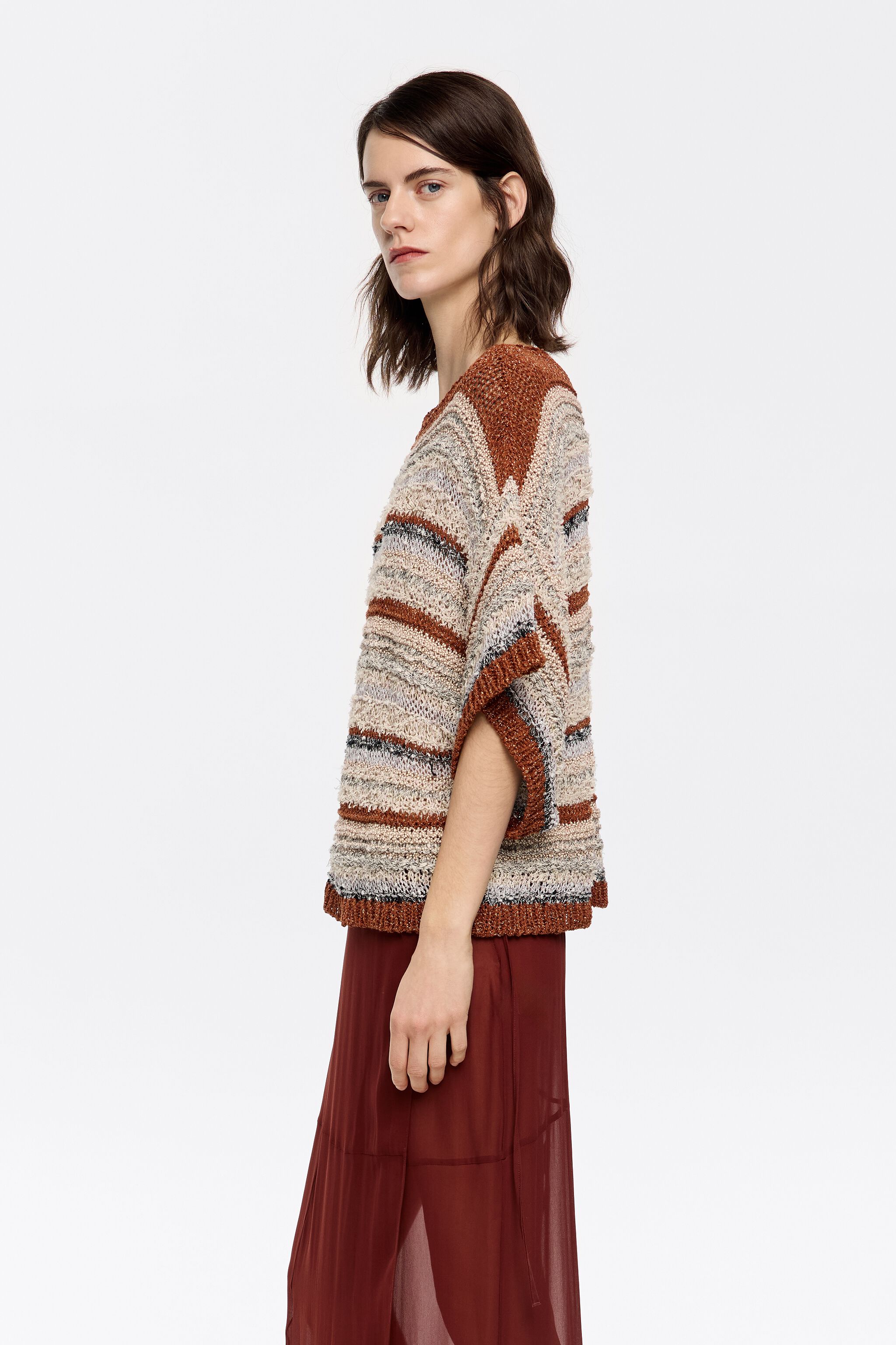 Sand striped sweater