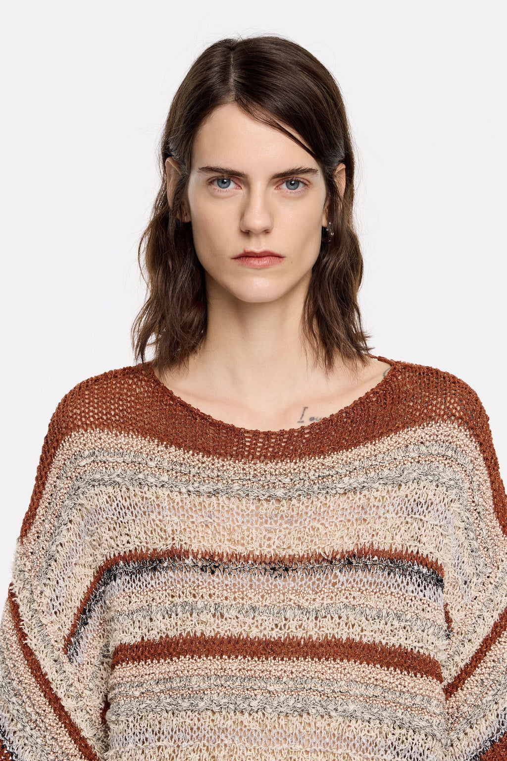 Sand striped sweater