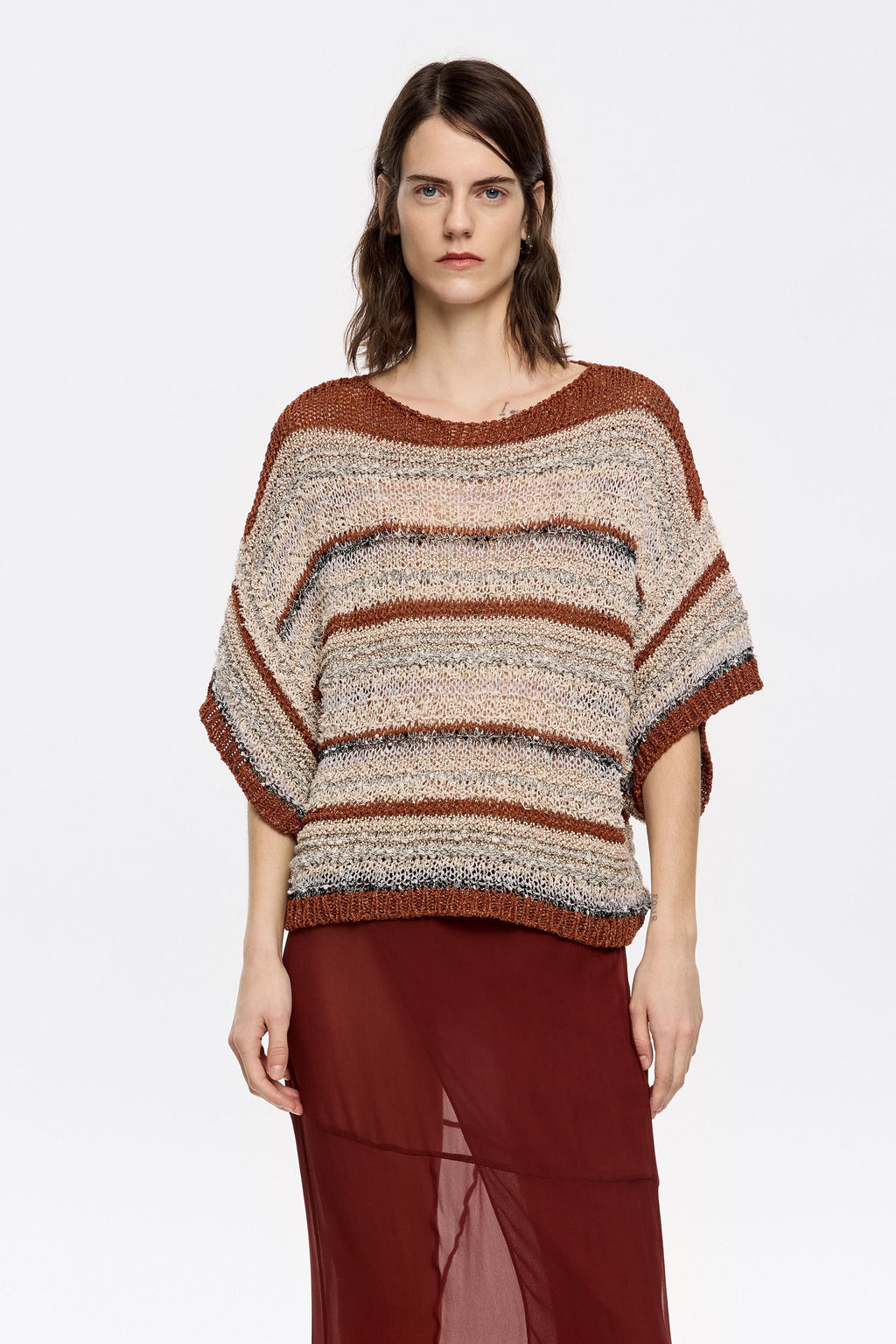 Sand striped sweater